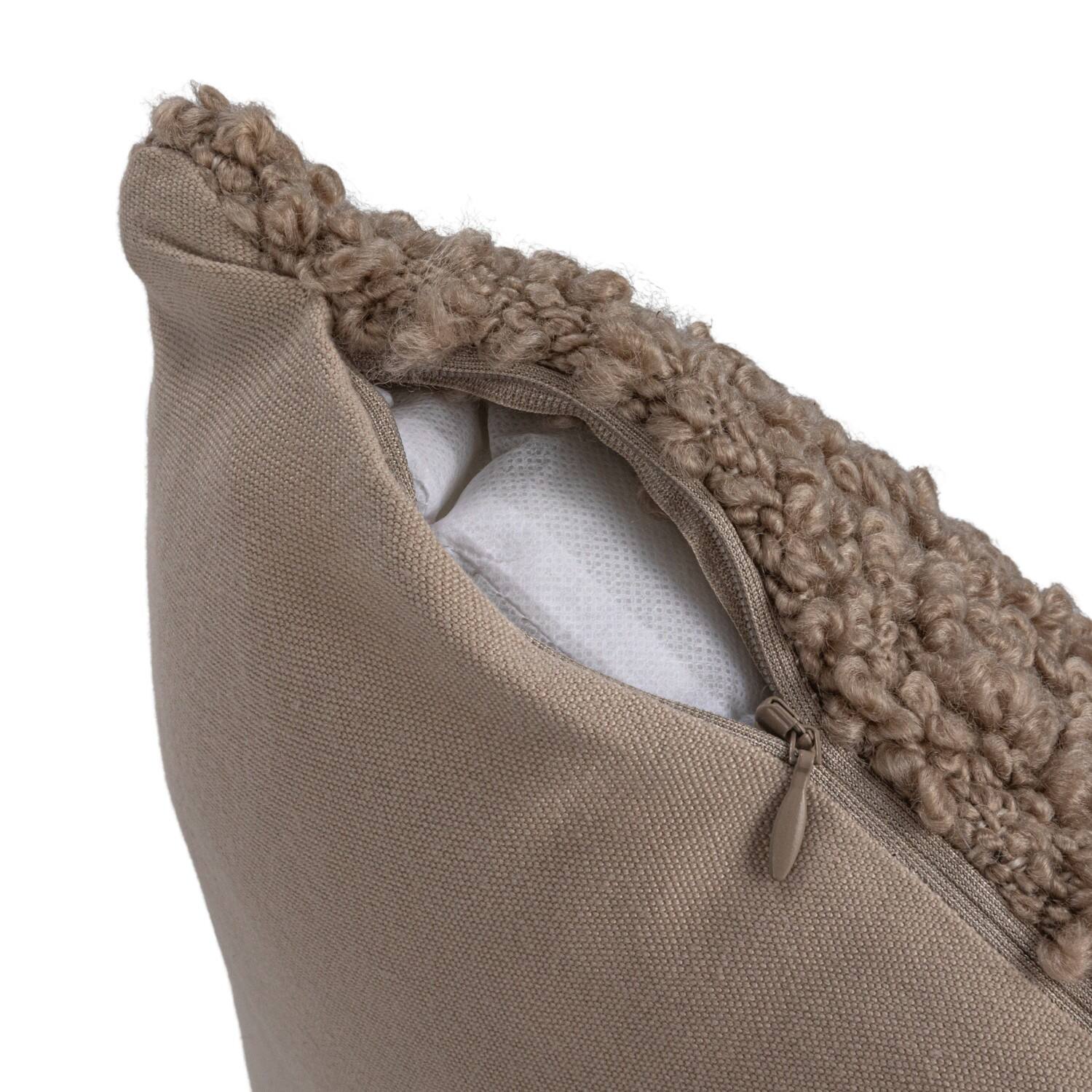 Hello Honey® 20" Gray Hand-Woven Fabric Indoor/Outdoor Pillow