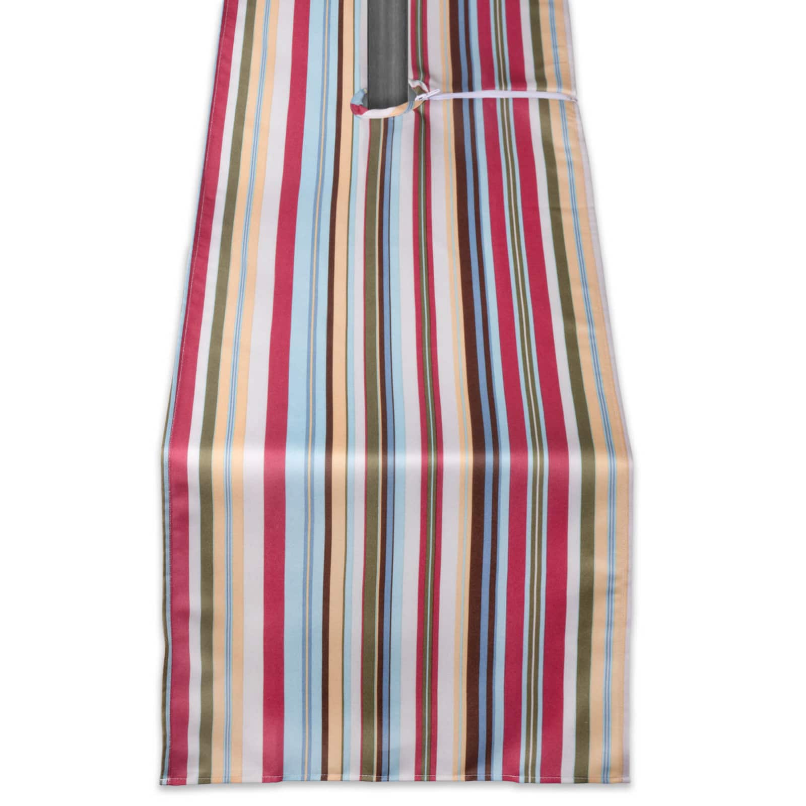 Summer Stripe Outdoor Table Runner With Zipper 14" x 72"