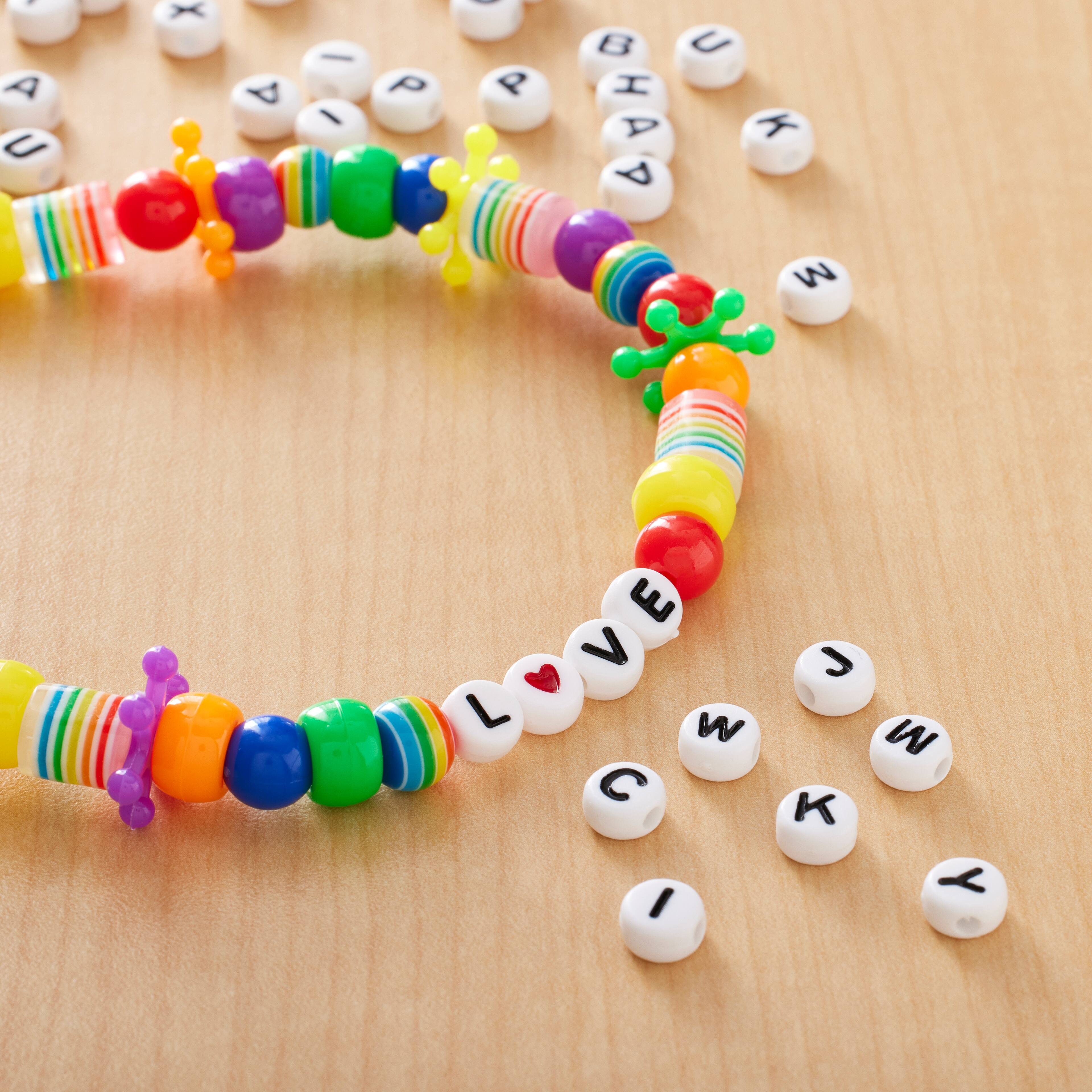 12 Packs: 340 ct. (4,080 total) White Circular Alphabet Beads by Creatology™, 7.5mm