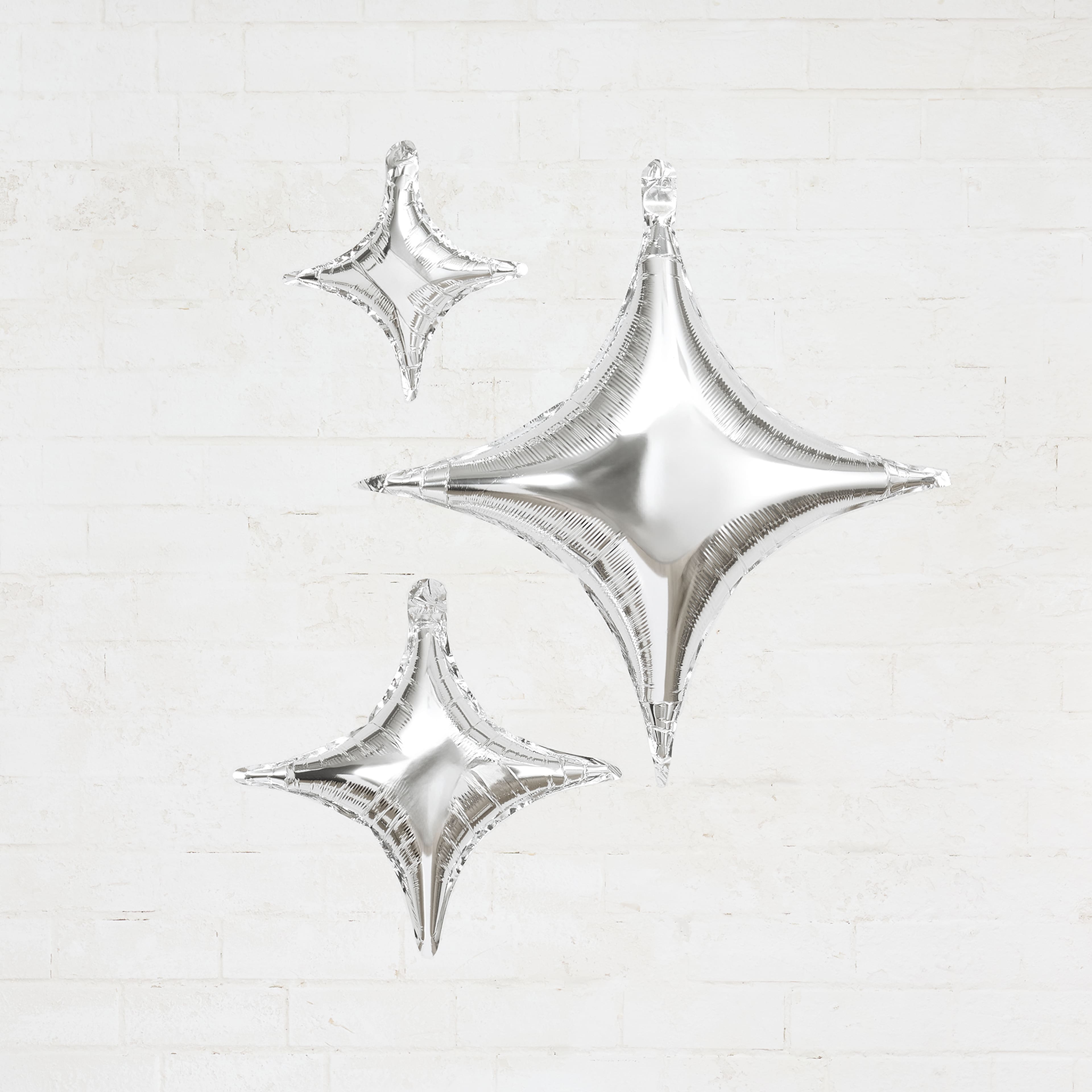 12 Pack: 4-Pointed Star Foil Balloons Set by Celebrate It™