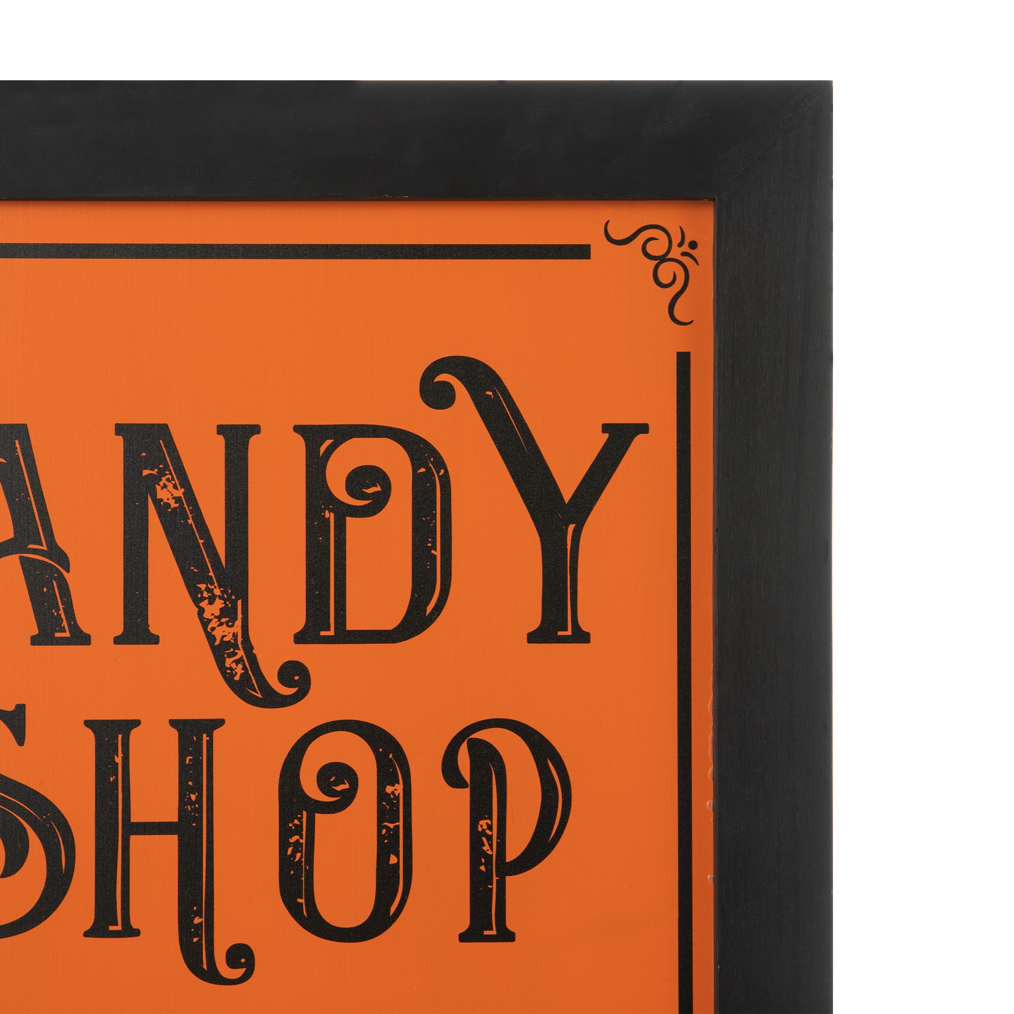 Glitzhome® 24" Halloween Wooden "Candy Shop" Standing Or Hanging Easel Sign