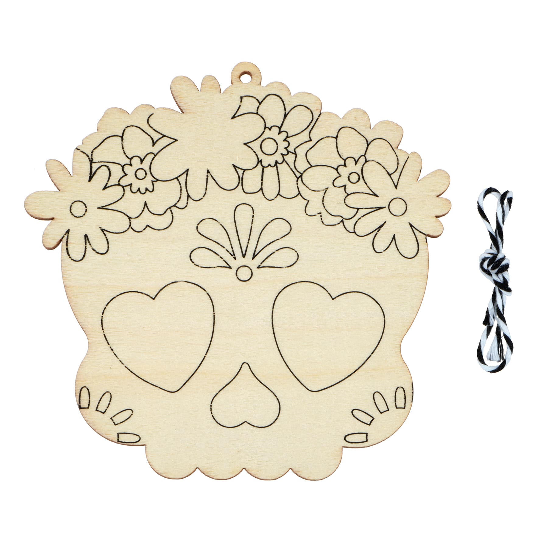 10.5&#x22; Sugar Skull Wood Ornament Craft Kit by Creatology&#x2122;