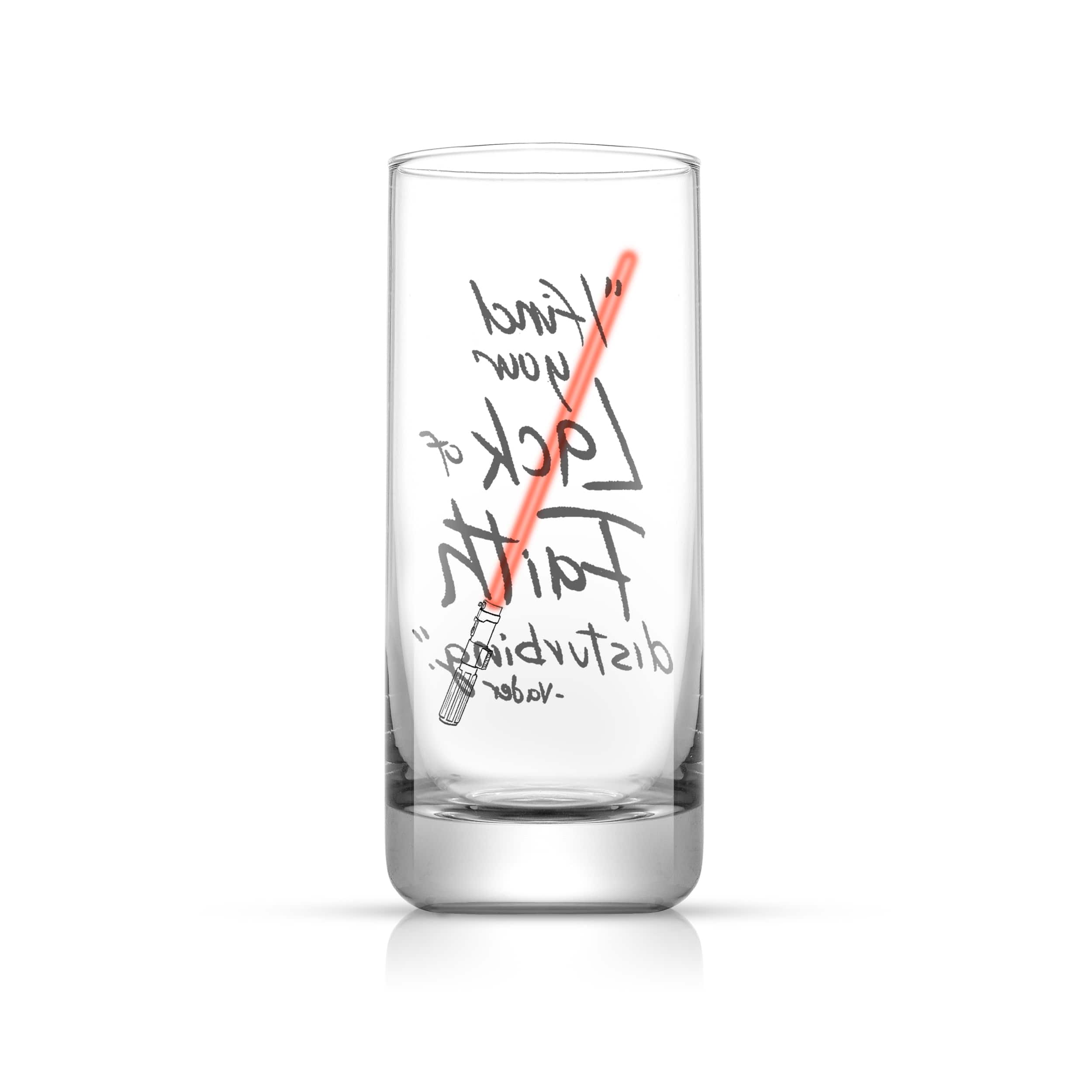 JoyJolt® Star Wars™ 14.2oz. New Hope Darth Vader Red Lightsaber Tall Drinking Glass, 2ct.