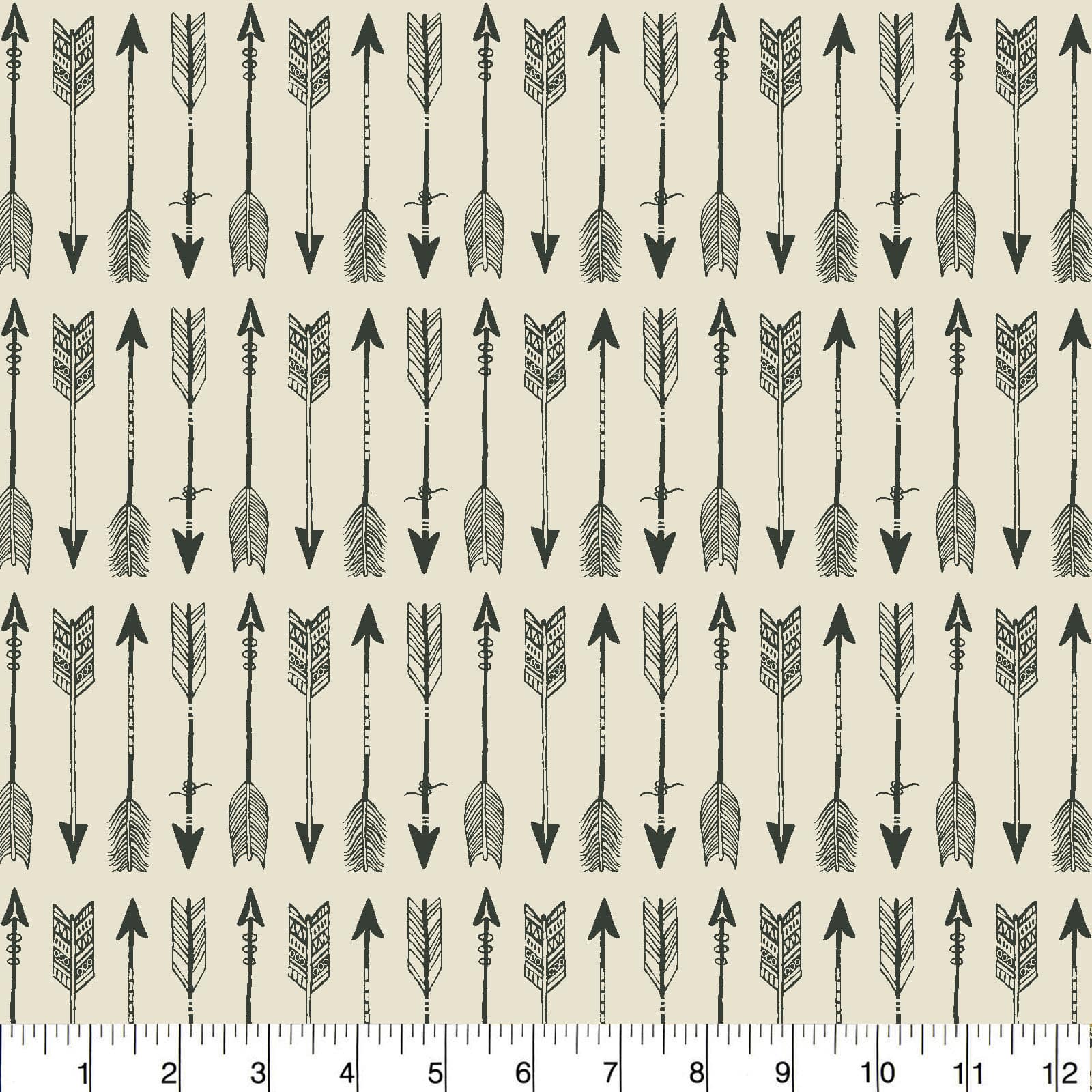 PKL Studio Arrows on White Cotton Home D&#xE9;cor Fabric