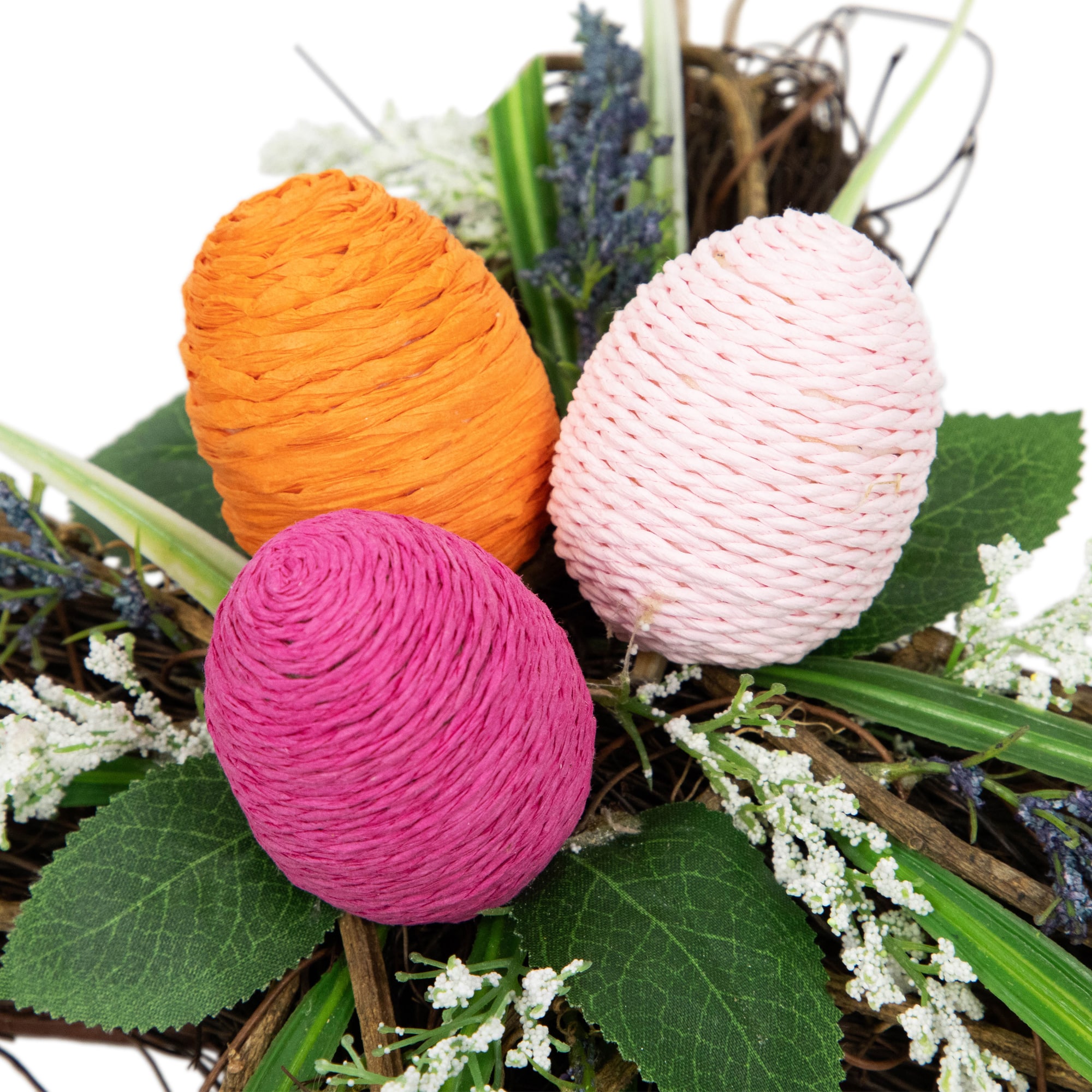 13.25&#x22; Twig Cross Wall Decoration with Easter Eggs