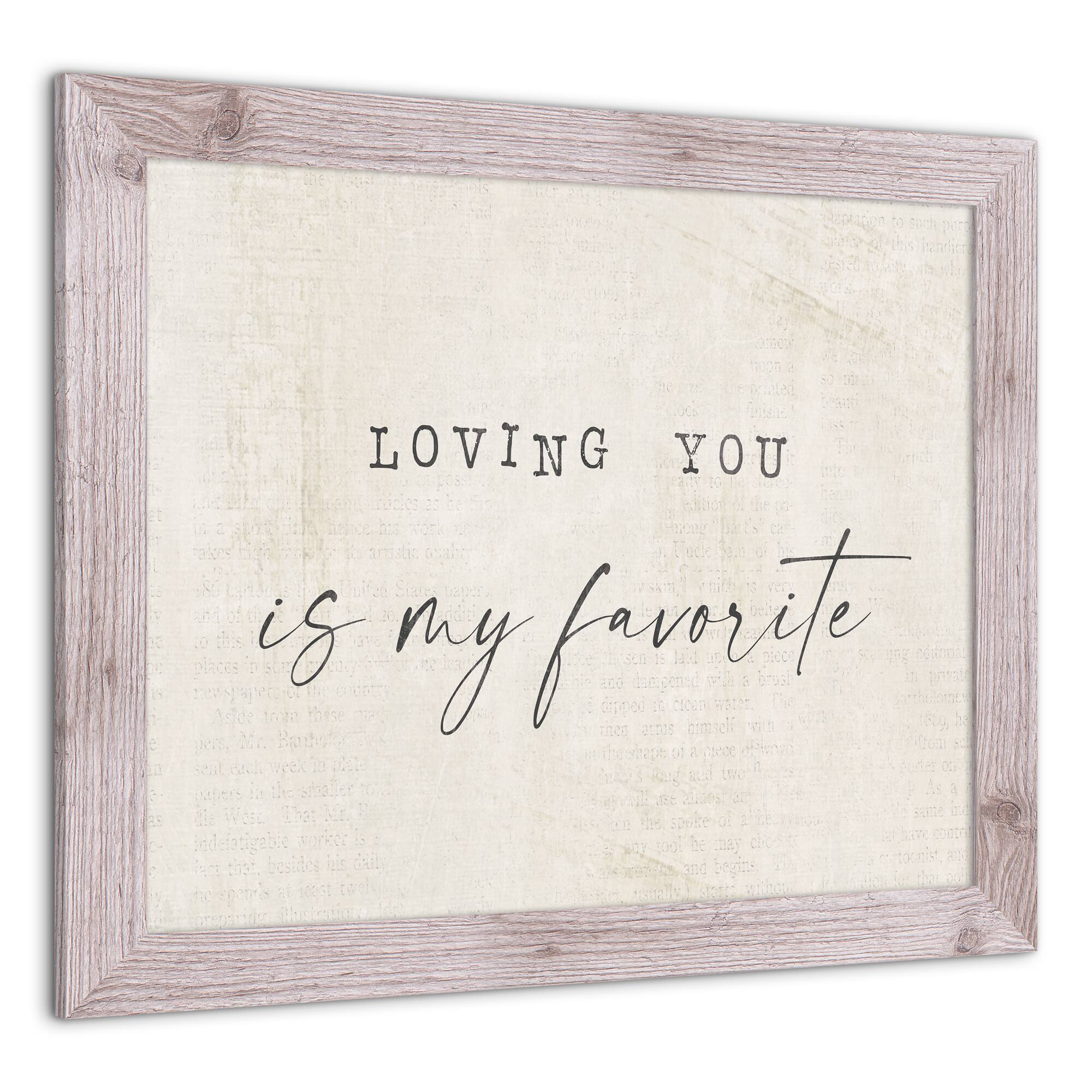 Loving You is My Favorite Western Framed Print