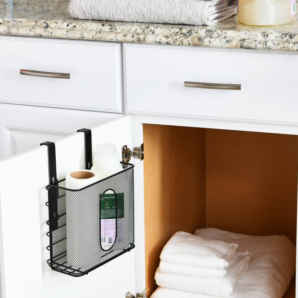 Household Essentials Over the Door Mesh Metal Basket