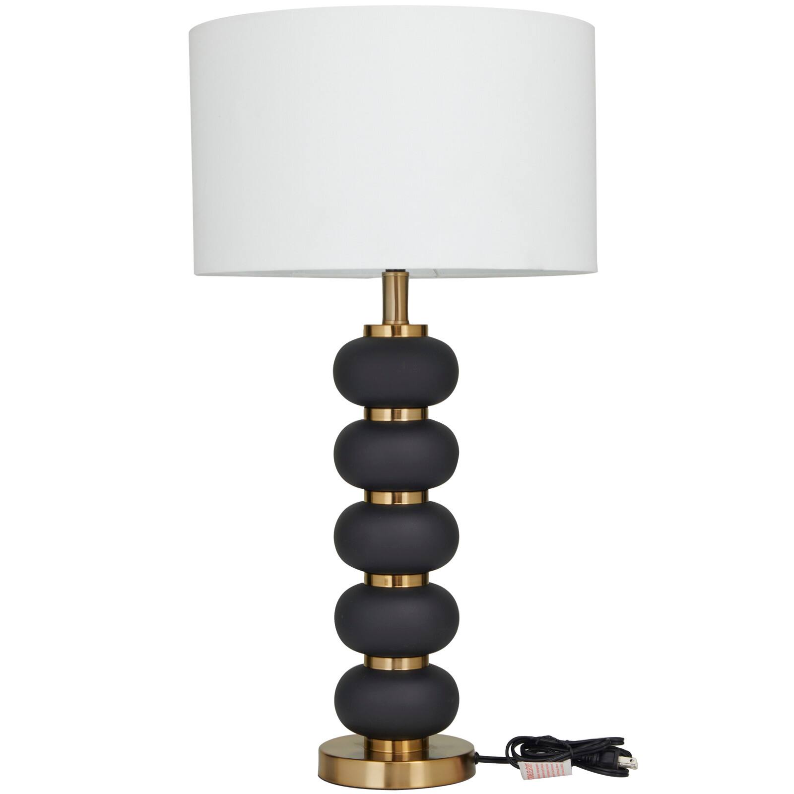CosmoLiving by Cosmopolitan 28&#x22; Metal Orbs Style Base with Drum Shade Table Lamp