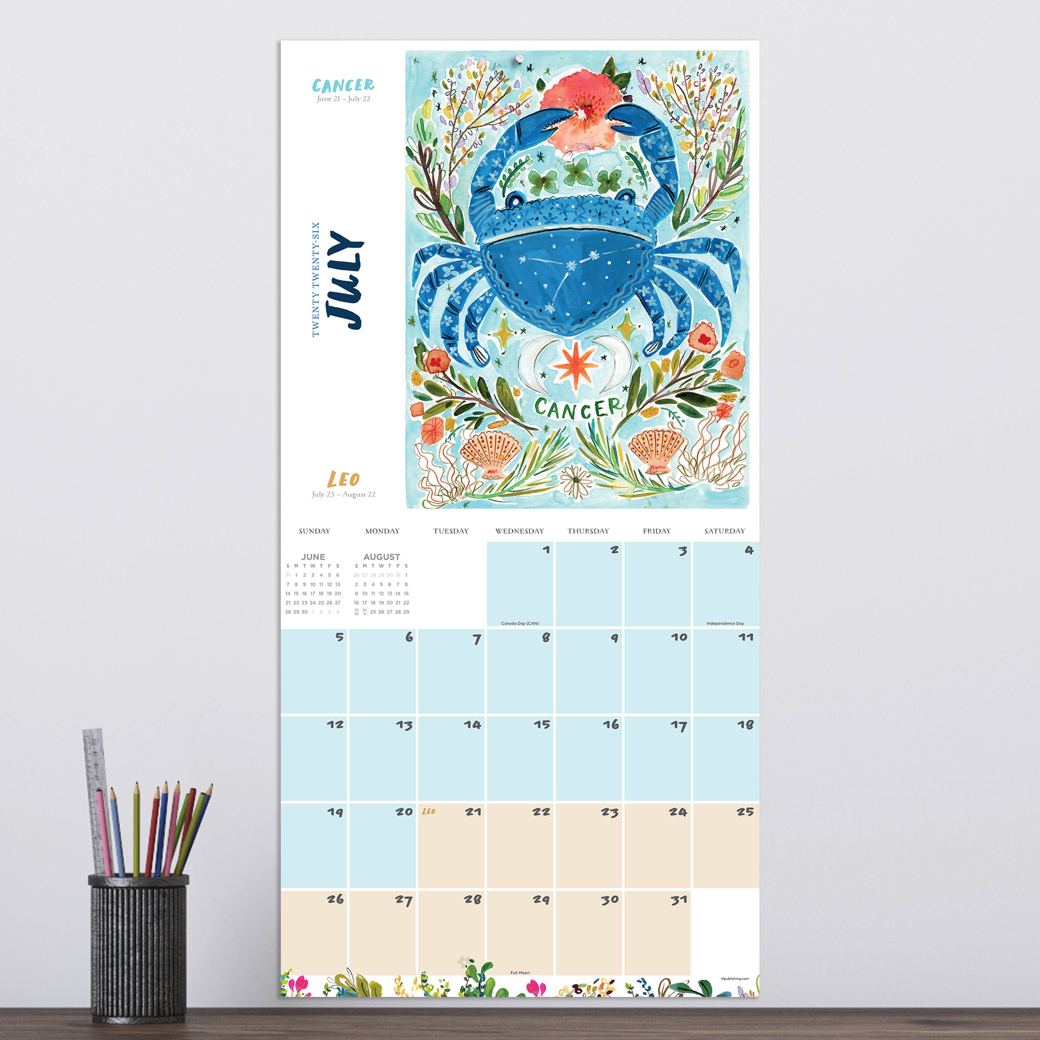 2026 Zodiac Wall Calendar