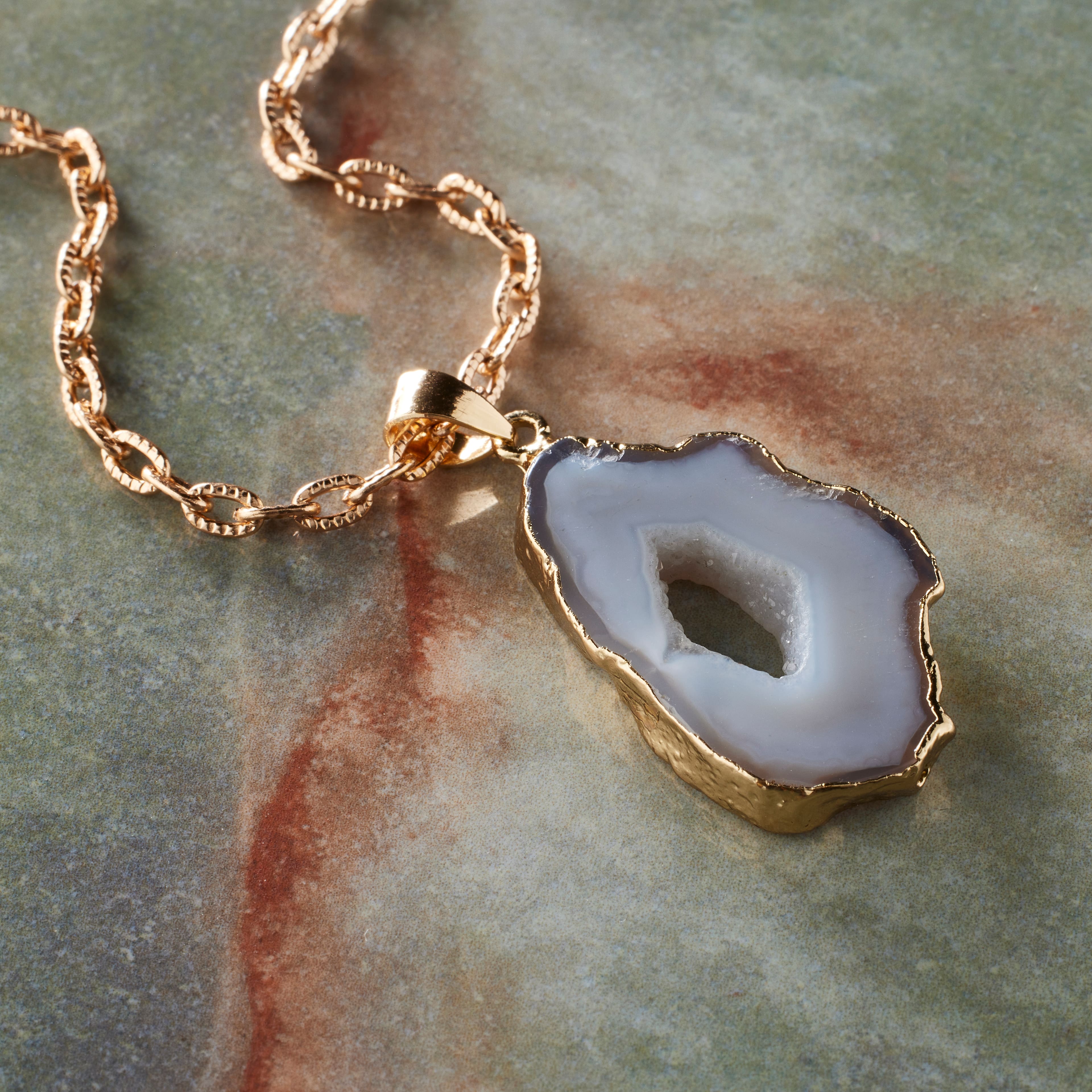 Dyed Natural Druzy Agate Pendant by Bead Landing™
