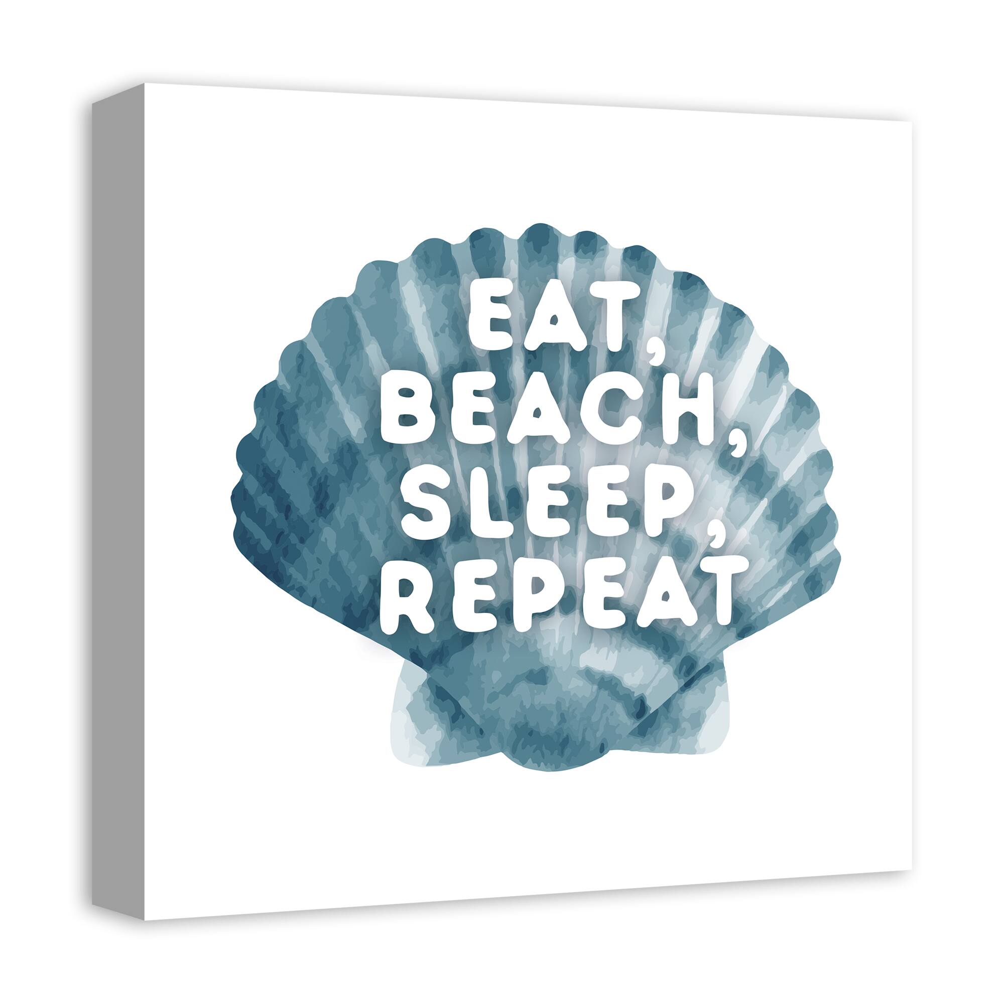 Eat Sleep Beach Repeat Canvas Wall Art