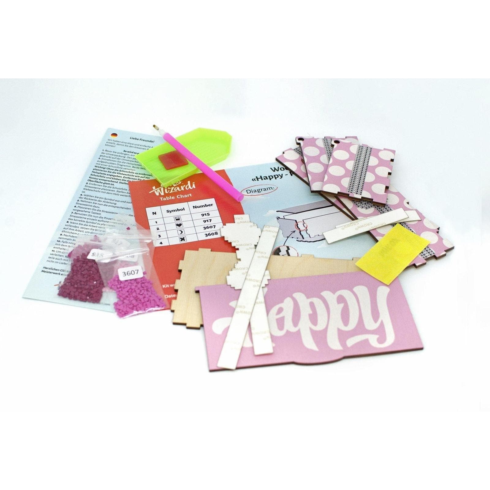 Wizardi Diamond Painting Kit Happy Emerald