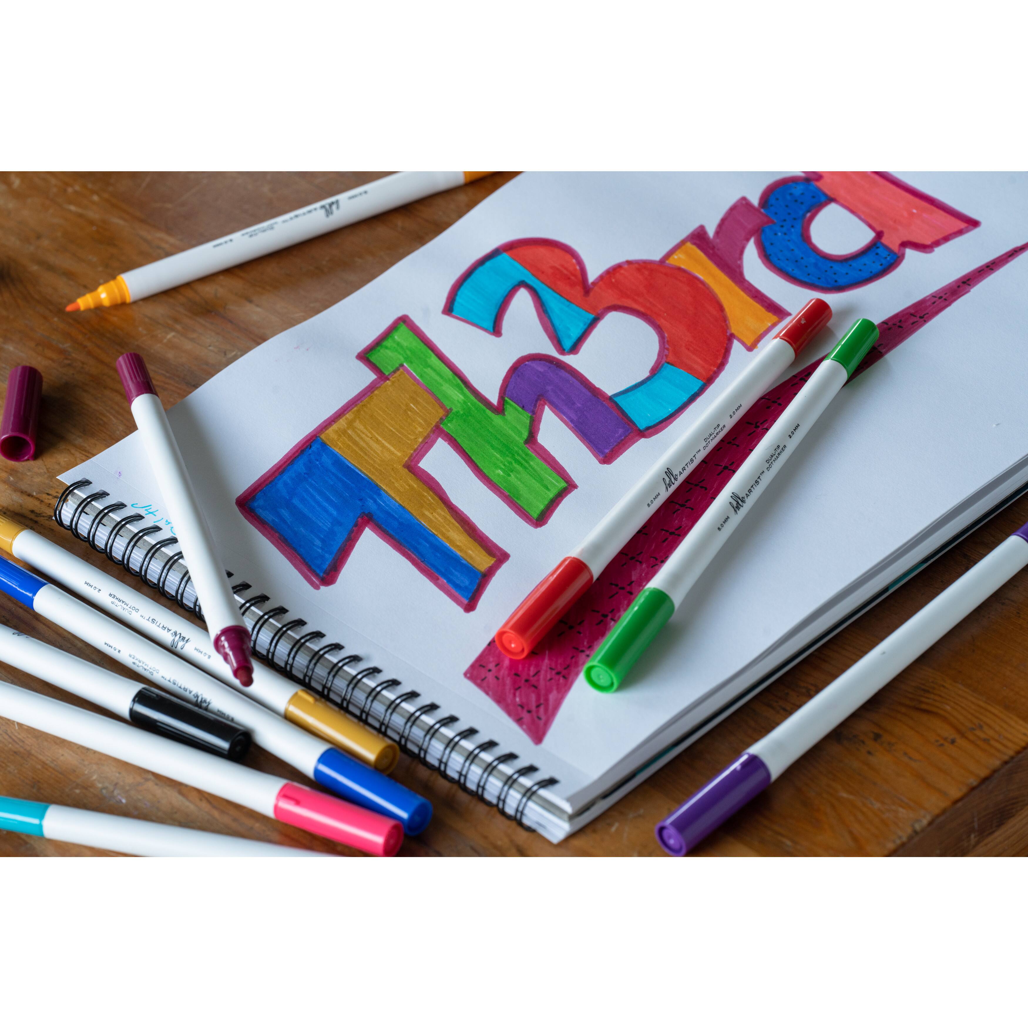 Hello, Artist!&#x2122; 10-Color Dual-Tip Dot Markers Set
