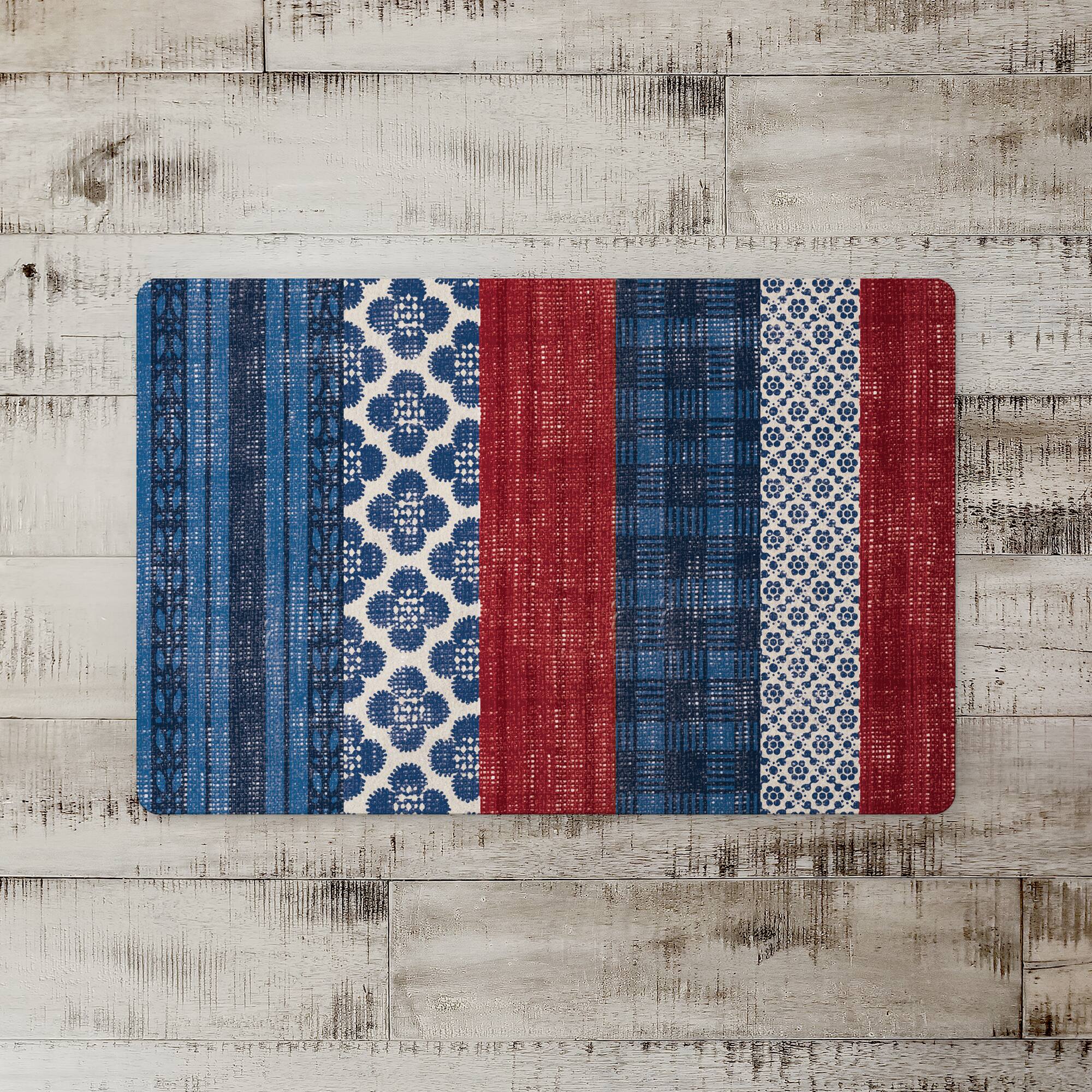 Designs Direct Patriotic Patchwork Floor Mat
