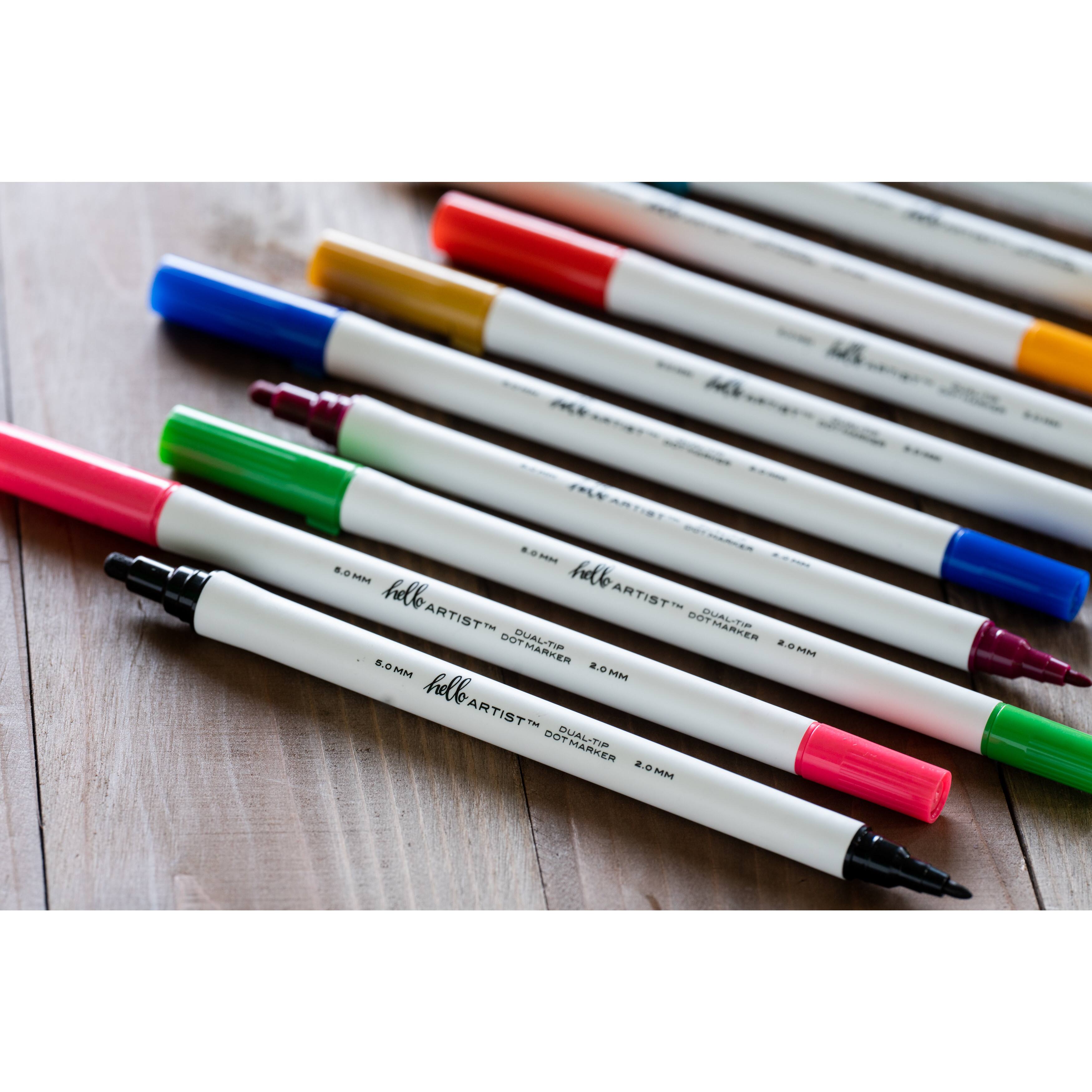 Hello, Artist!&#x2122; 10-Color Dual-Tip Dot Markers Set
