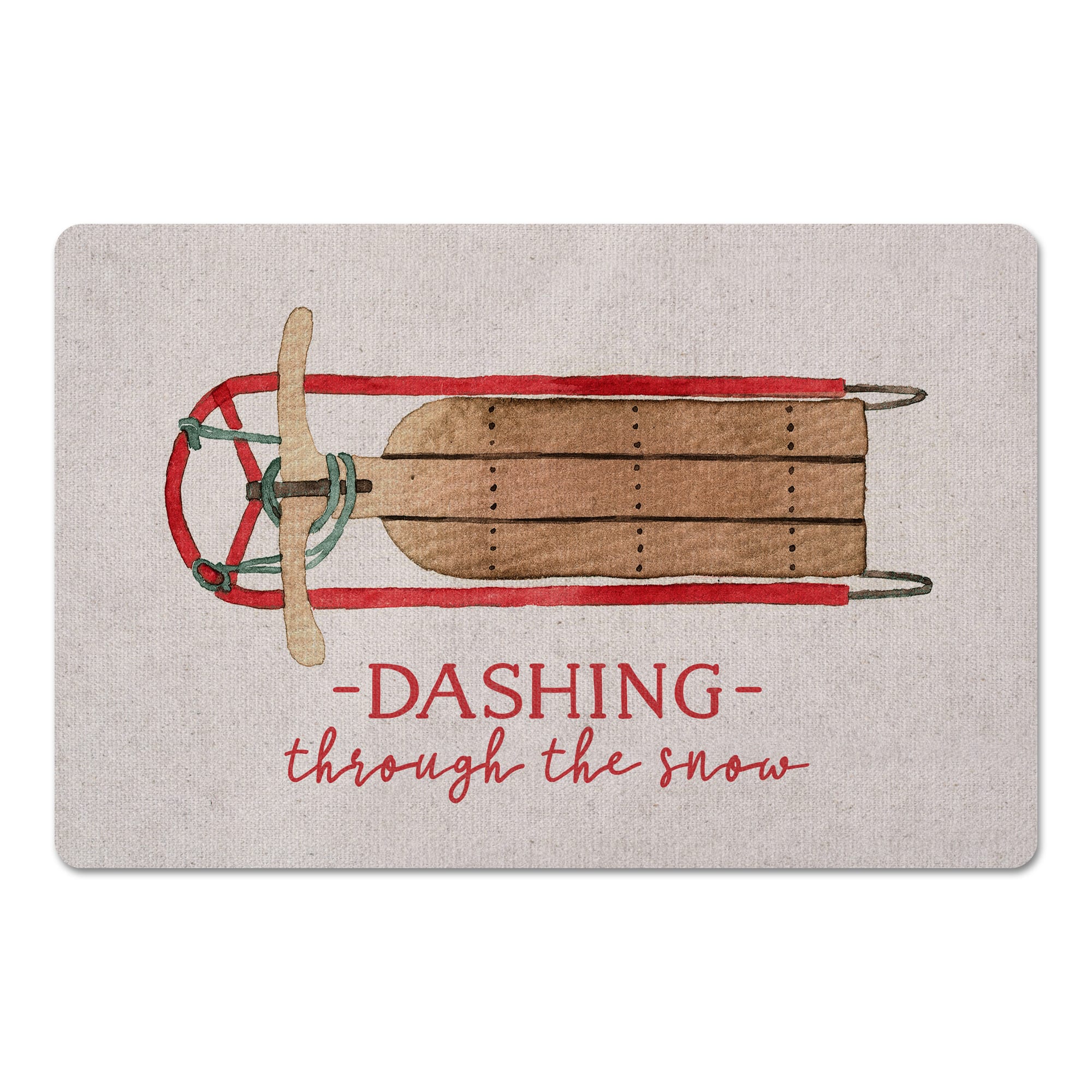 Dashing Sled 27x18 Floor Mat