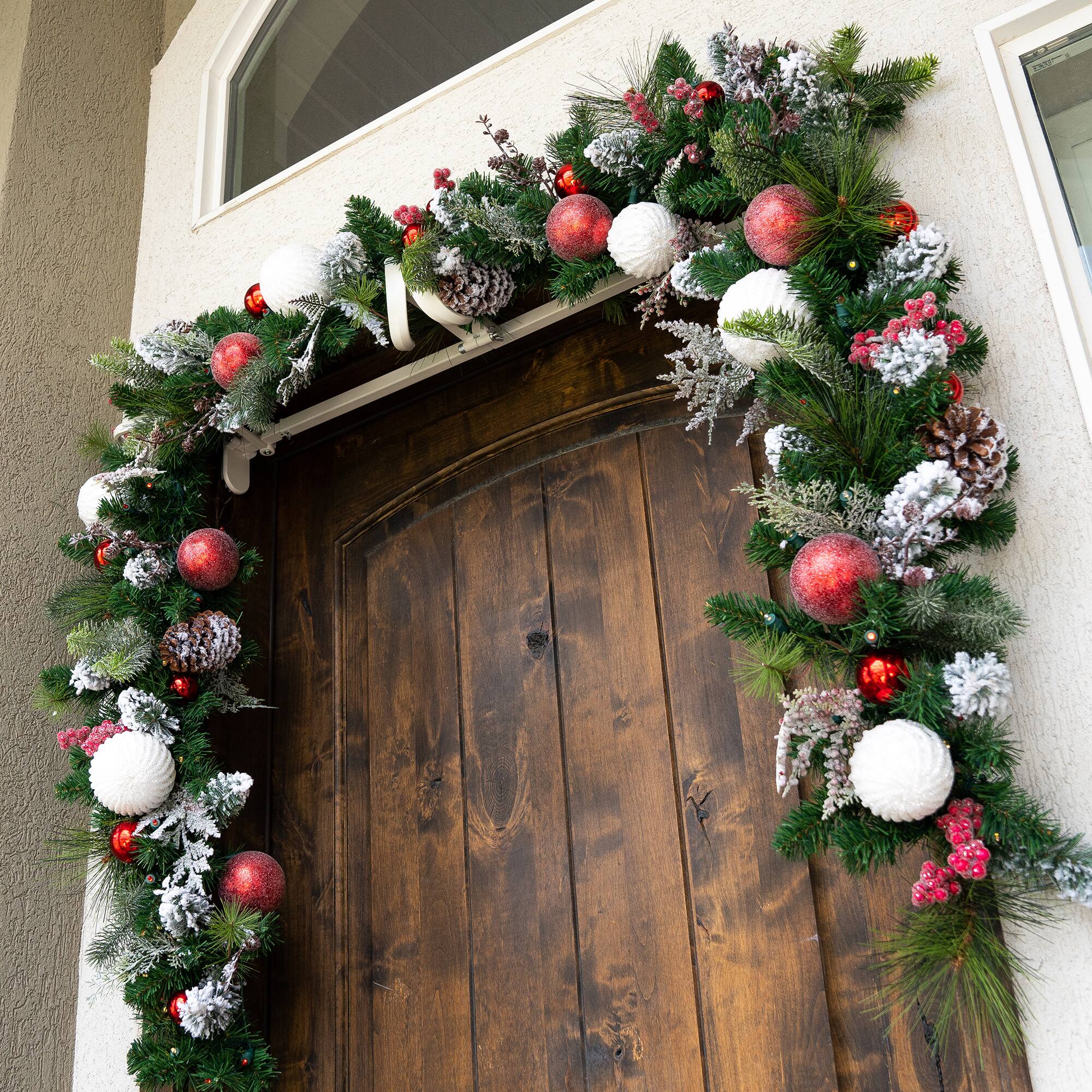 Village Lighting 9ft. Pre-Lit LED Frosted Wonderland Garland