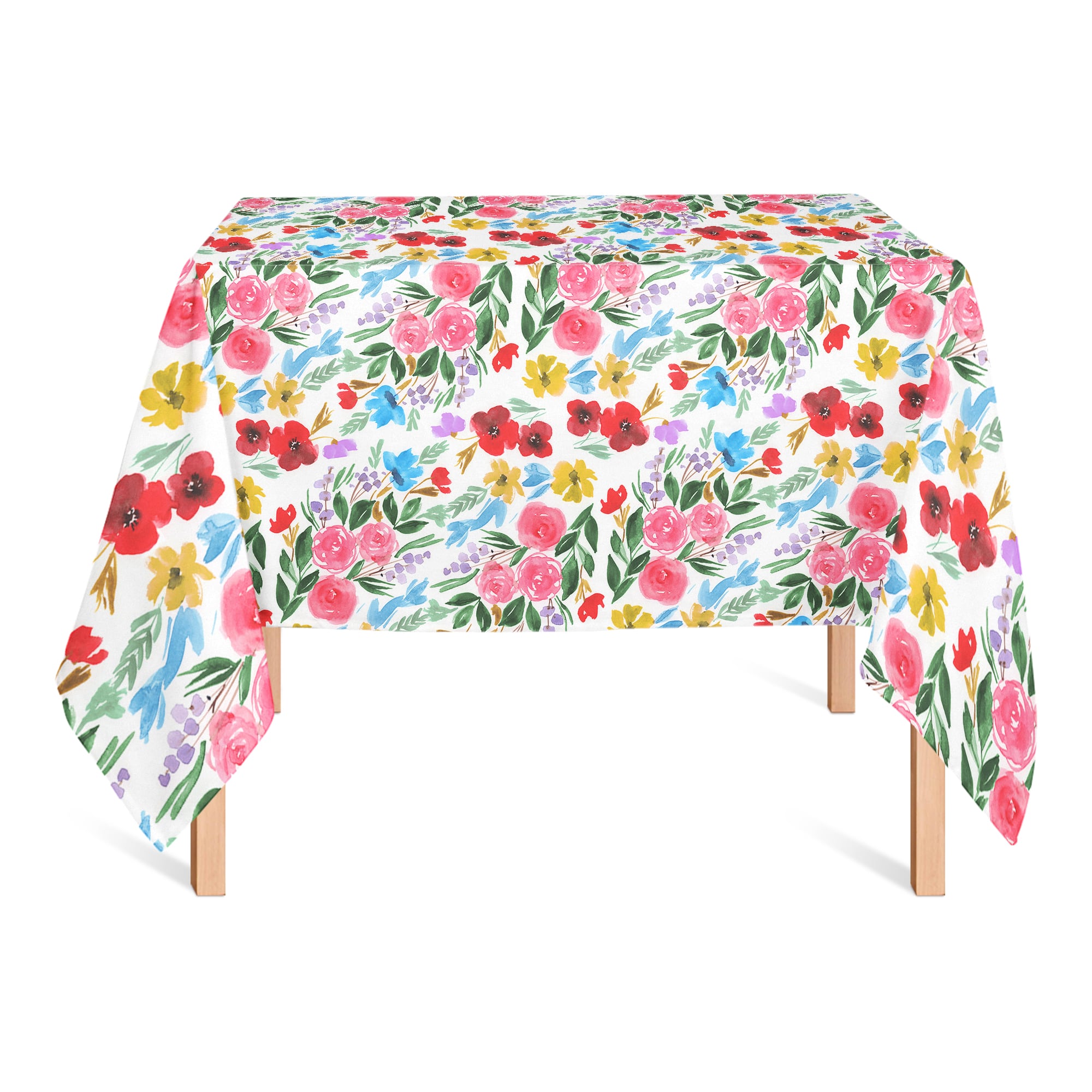 Butterfly Watercolor Florals Tablecloth