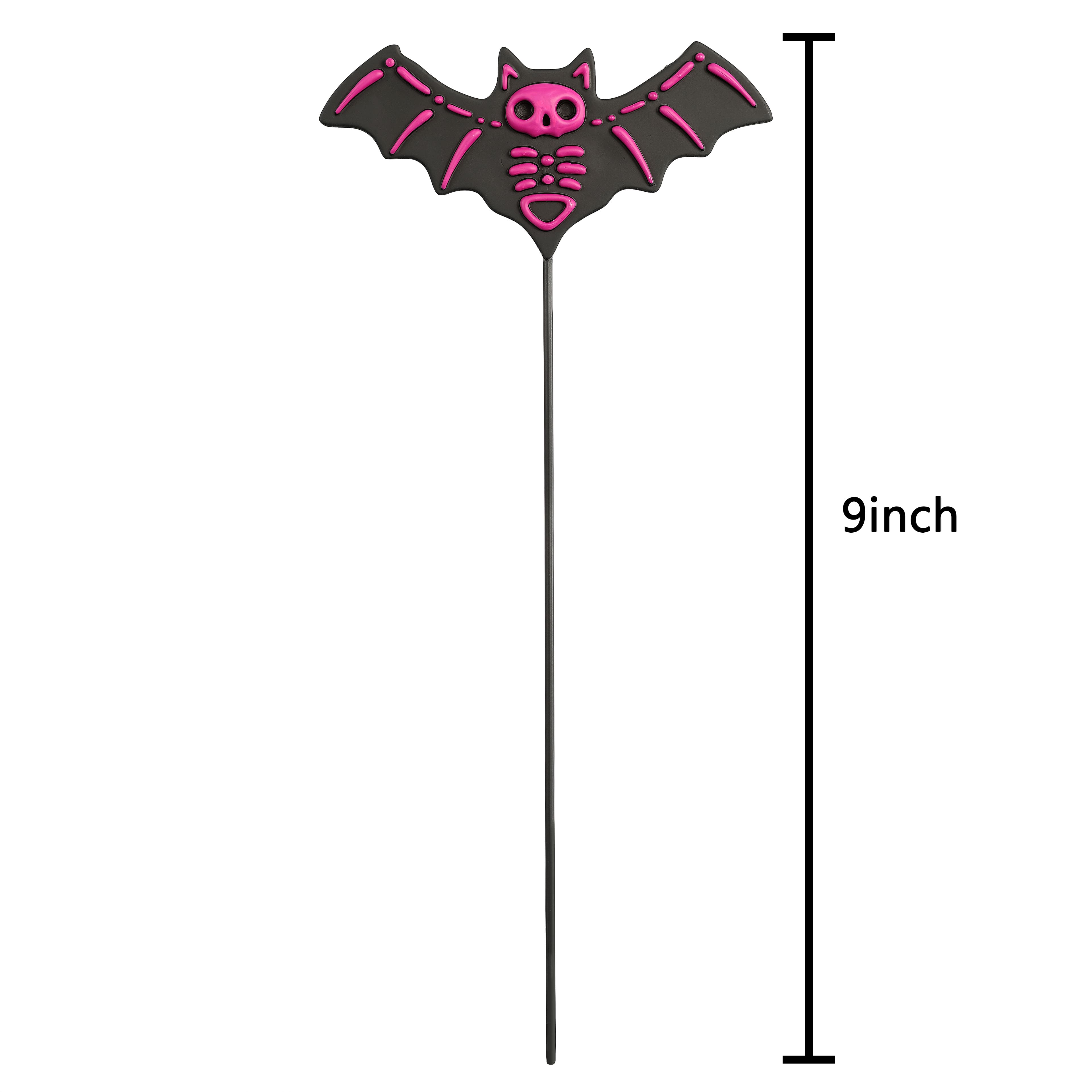 9&#x22; Black &#x26; Pink Bat Skeleton Pick by Ashland&#xAE;