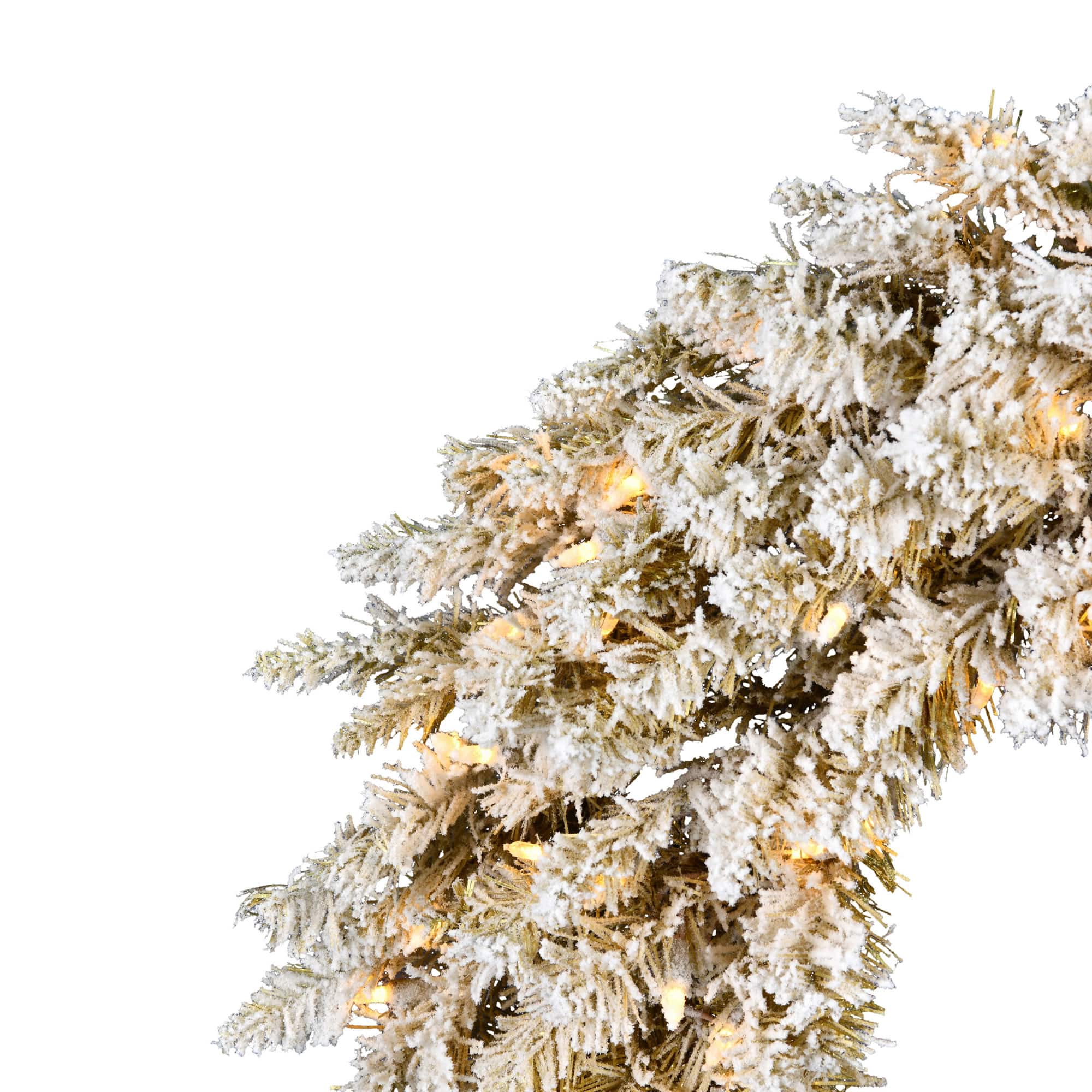 24&#x22; Warm White Dura-Lit&#xAE; LED Frosted Gold Wreath