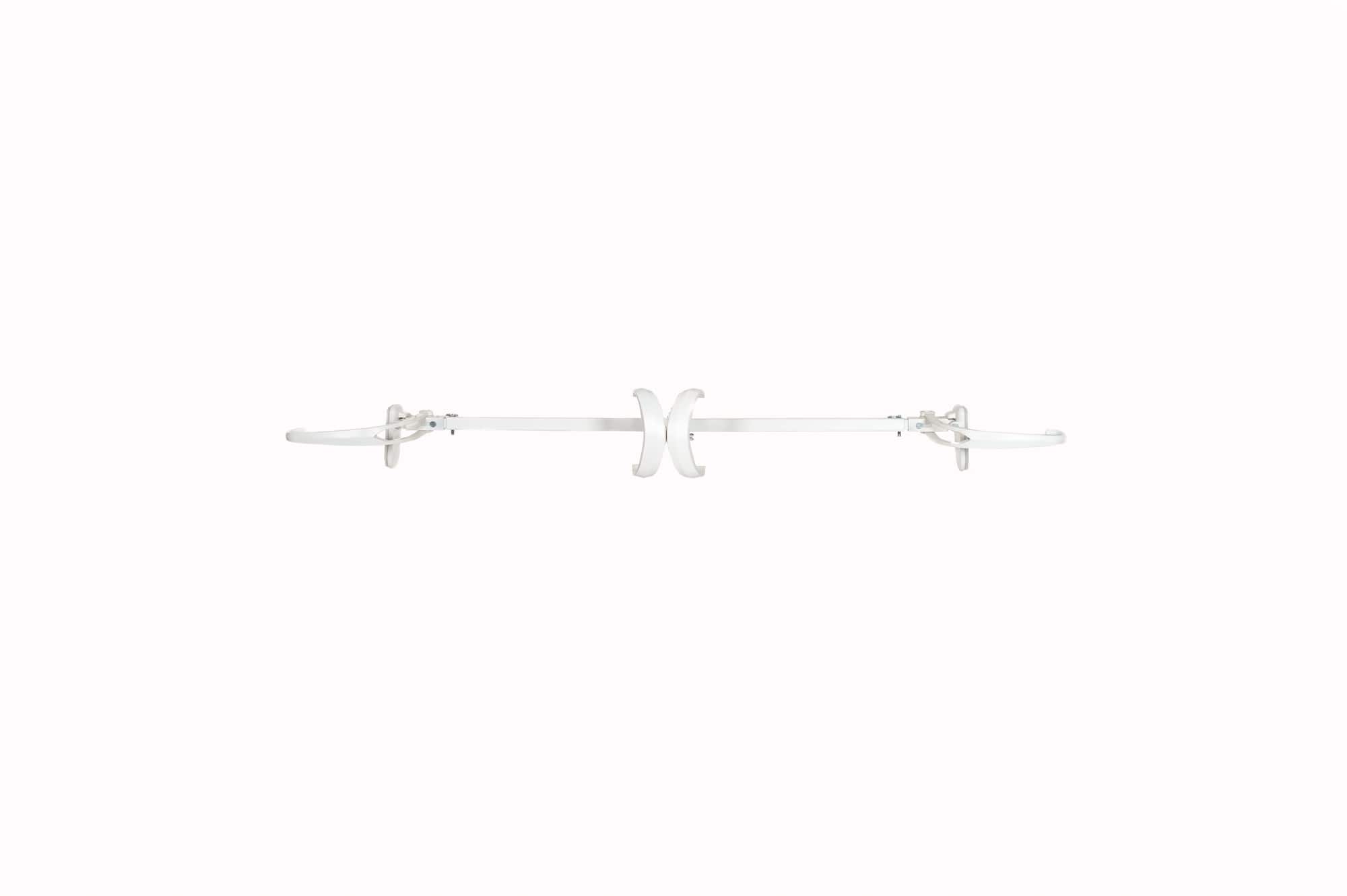 33&#x22; White Adjustable Garland Hanger for Double Door Frames