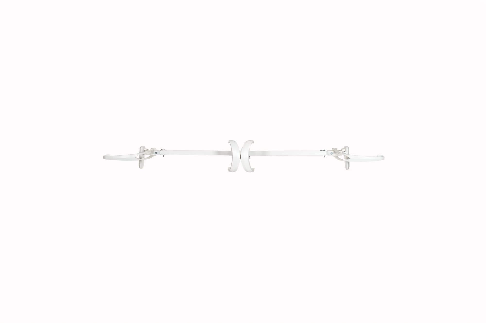 33" White Adjustable Garland Hanger for Double Door Frames