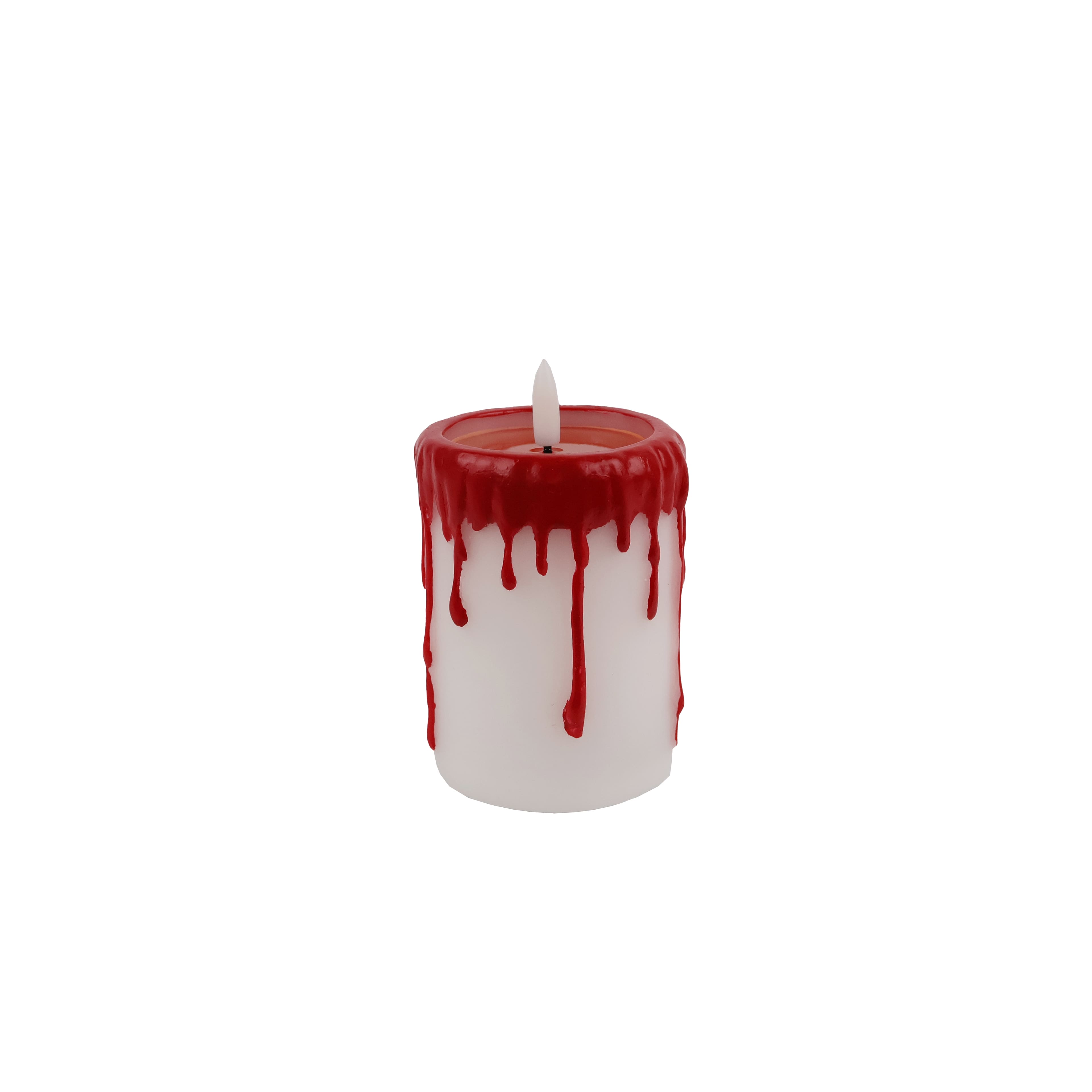 3&#x22; x 4&#x22; Red Dripping LED Wax Pillar Candle by Ashland&#xAE;