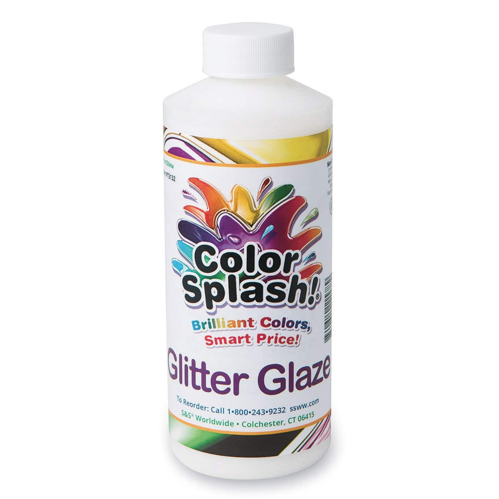 16oz Fine White Iridescent Glitter