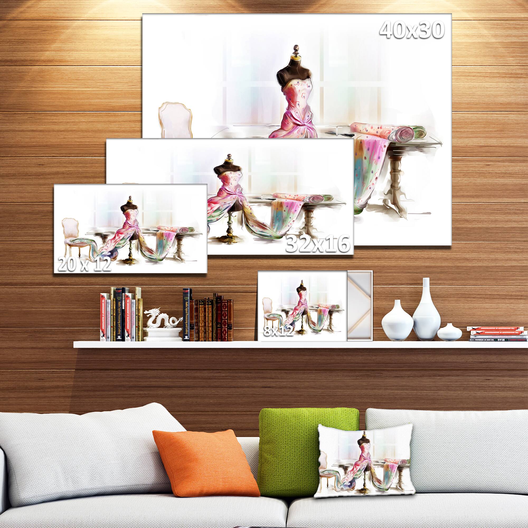 Designart - Dressed Tabletop Mannequin - Abstract Print On Canvas