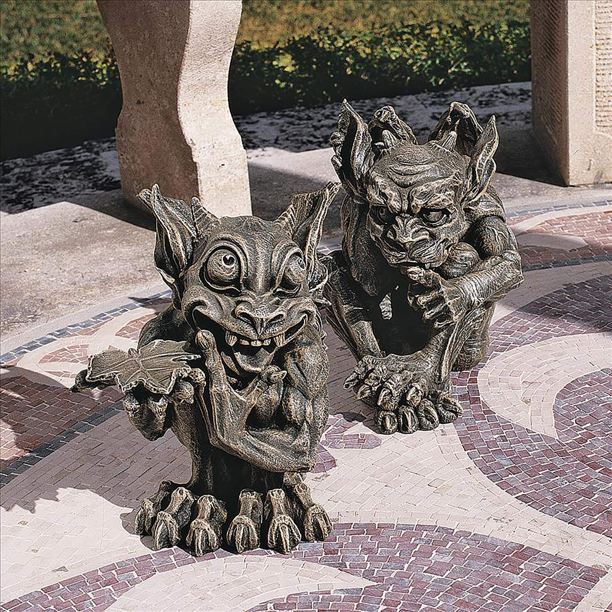 Design Toscano Babble &#x26; Whisper The Gothic Gargoyle Sculptures Set