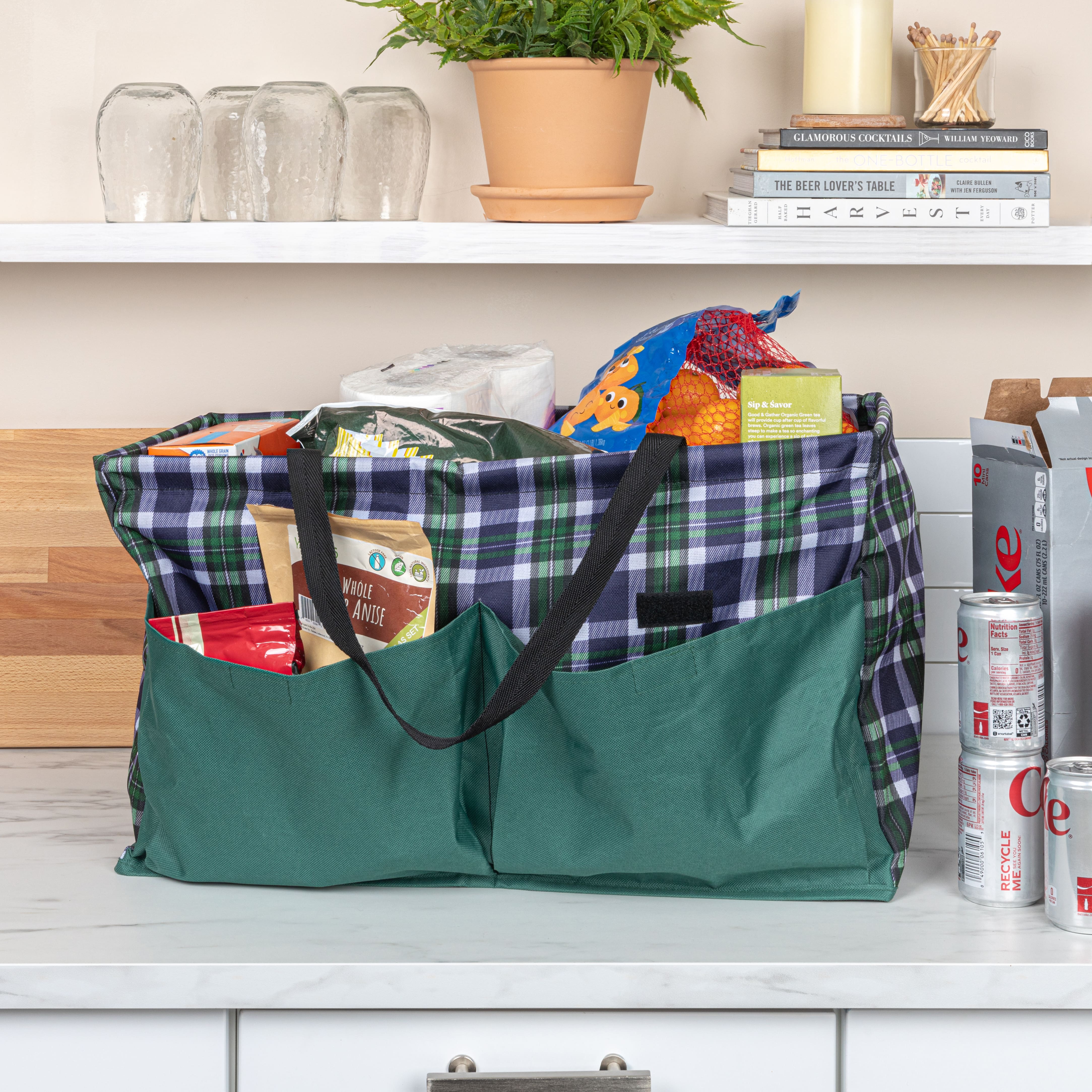 Household Essentials Large-Capacity Krush Utility Tote with 4 Exterior Pockets