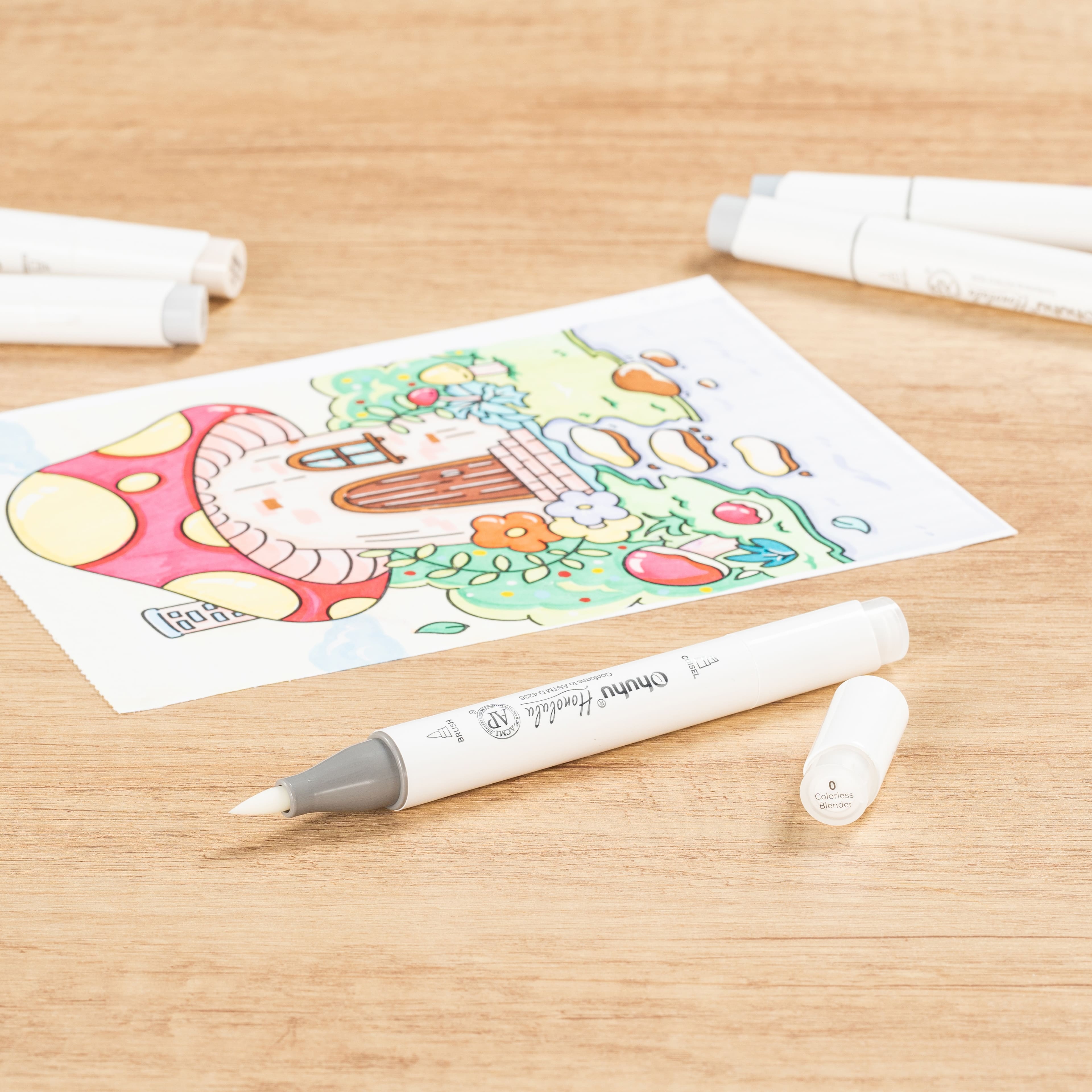 Ohuhu® Honolulu Brush & Chisel Dual Tip Marker