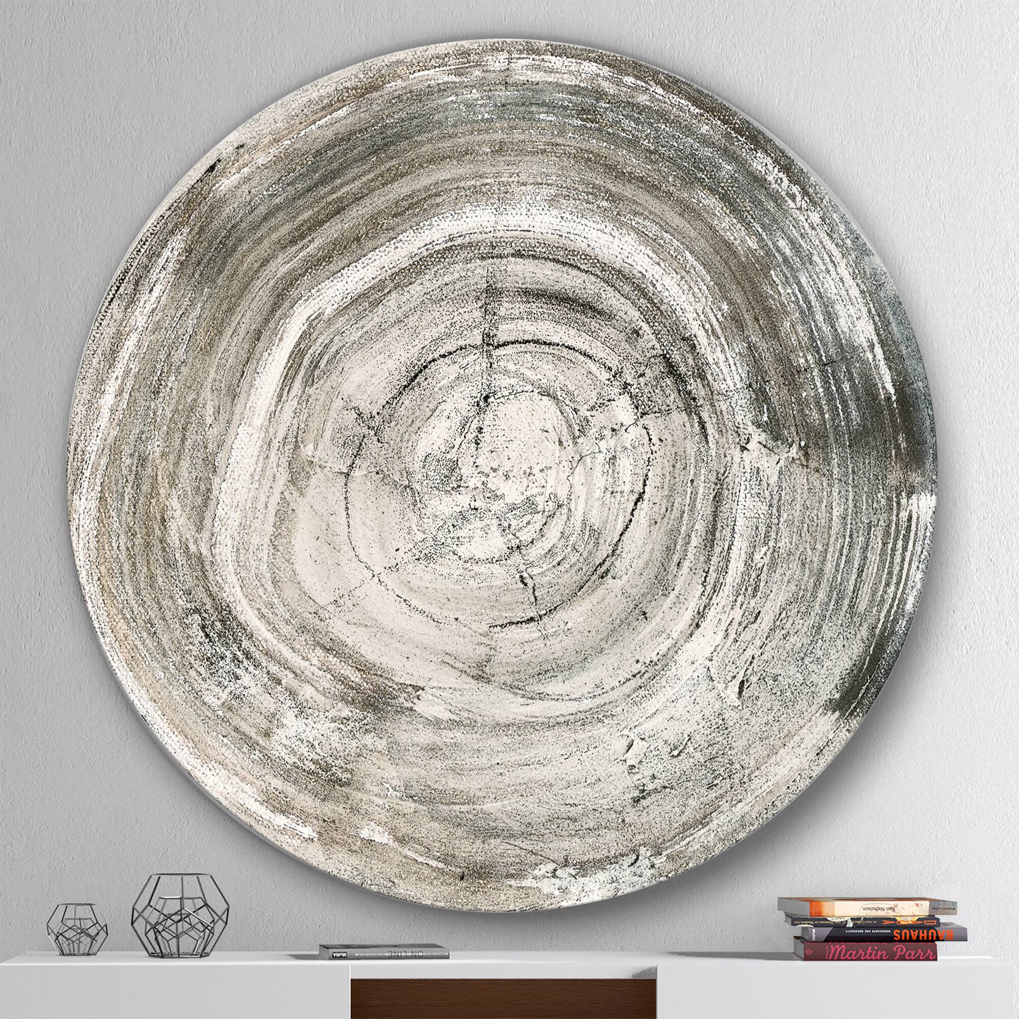 Designart - Circle natural elements IV - Geometric Metal Circle Wall Art