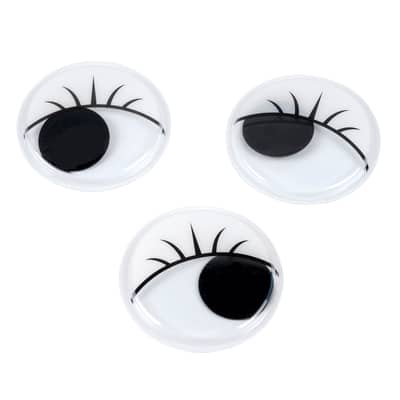 Essentials by Leisure Arts Eyes Sticky Back Moveable 6 Glow in the Dark  2pc Googly Eyes, Google Eyes for Crafts, Big Googly Eyes for Crafts, Wiggle