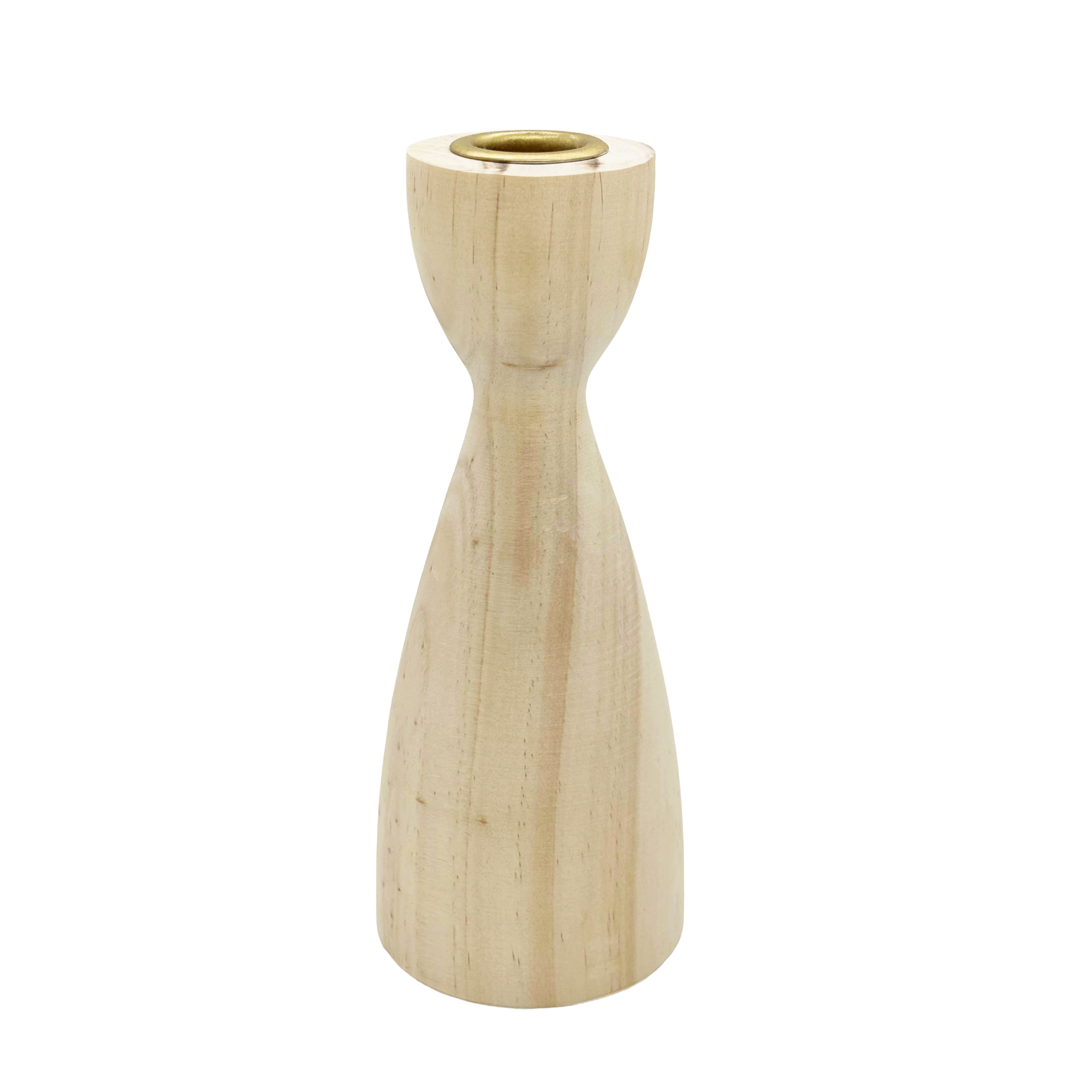 Wood Hourglass Taper Candle Holder by Ashland&#xAE;
