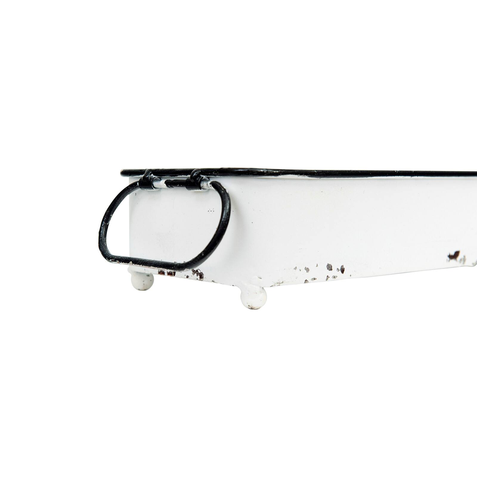 Hello Honey® 16" Silver Decorative Rectangle Distressed Metal Tray