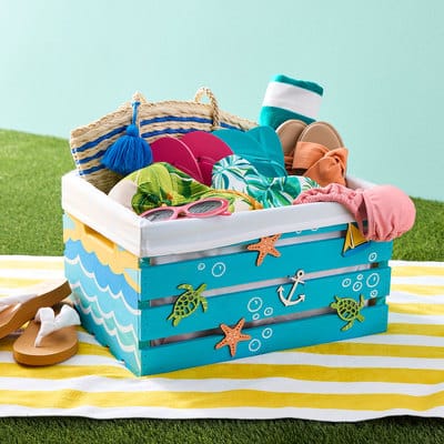 Ocean Themed Wood Crate Bikini Box | Projects | Michaels