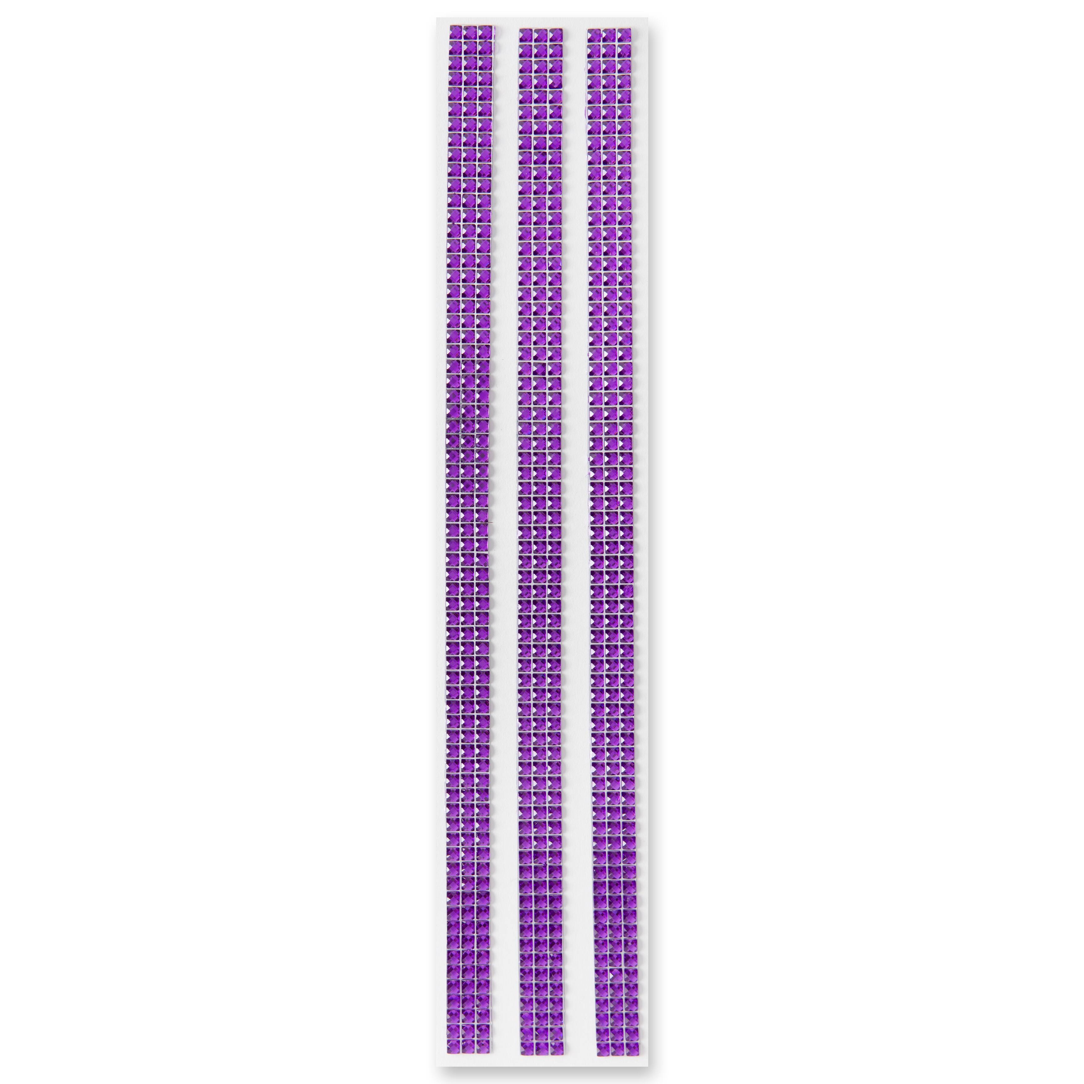 12 Packs: 3 ct. (36 total) Violet Border Bling Stickers by Recollections&#x2122;