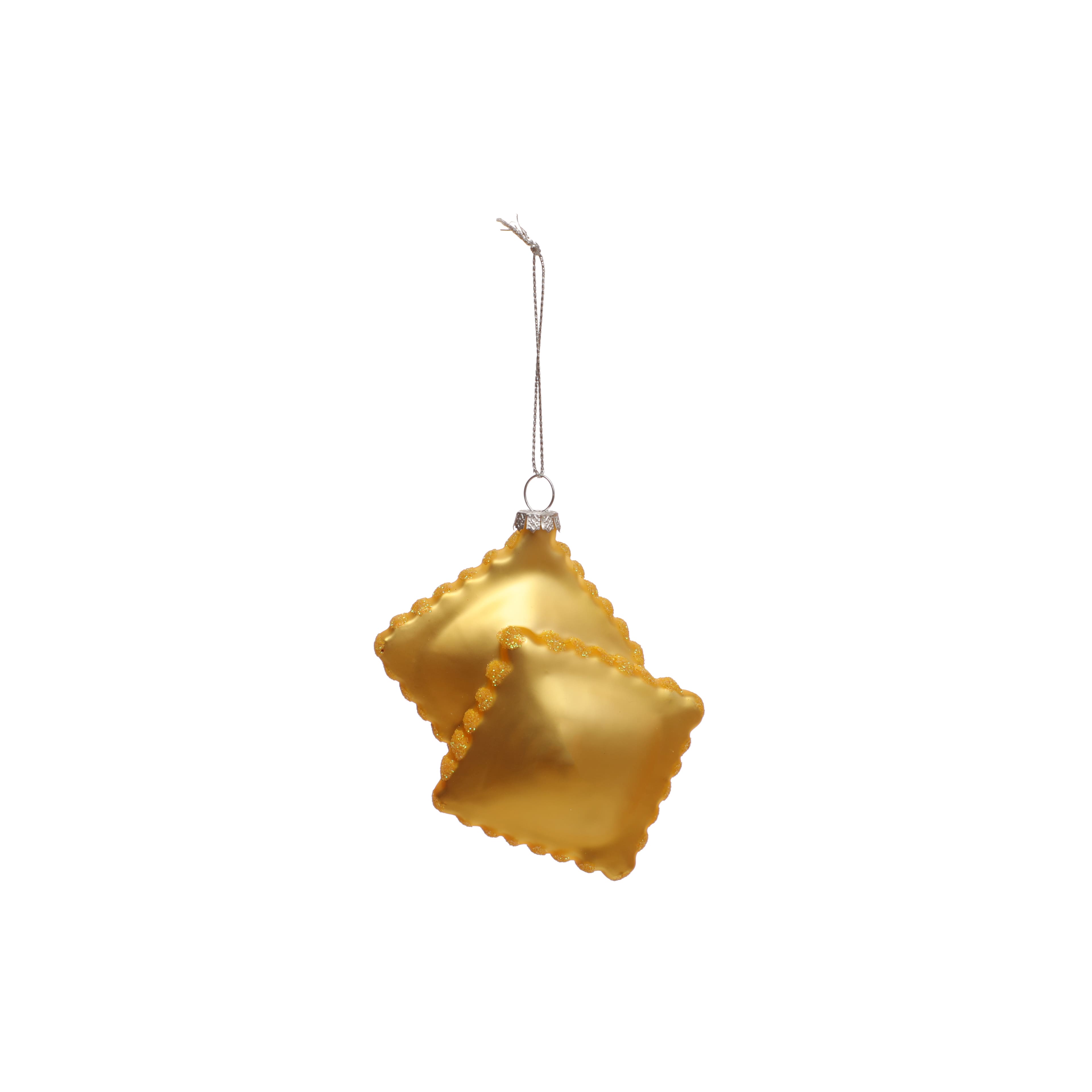 4&#x22; Ravioli Pasta Glass Ornament by Ashland&#xAE;