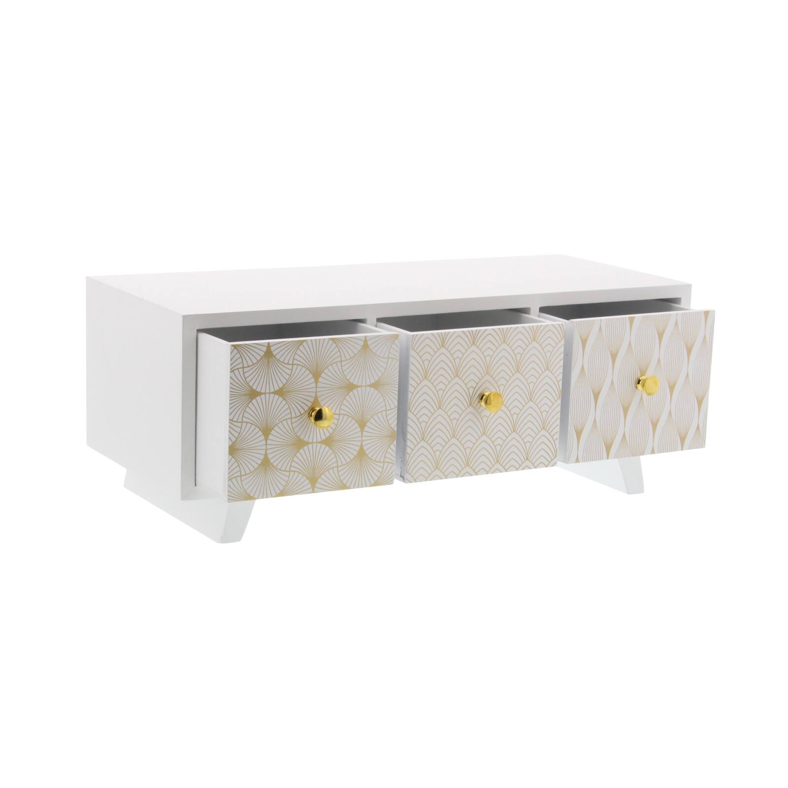 Gold Contemporary 3Drawer Jewelry Box Michaels