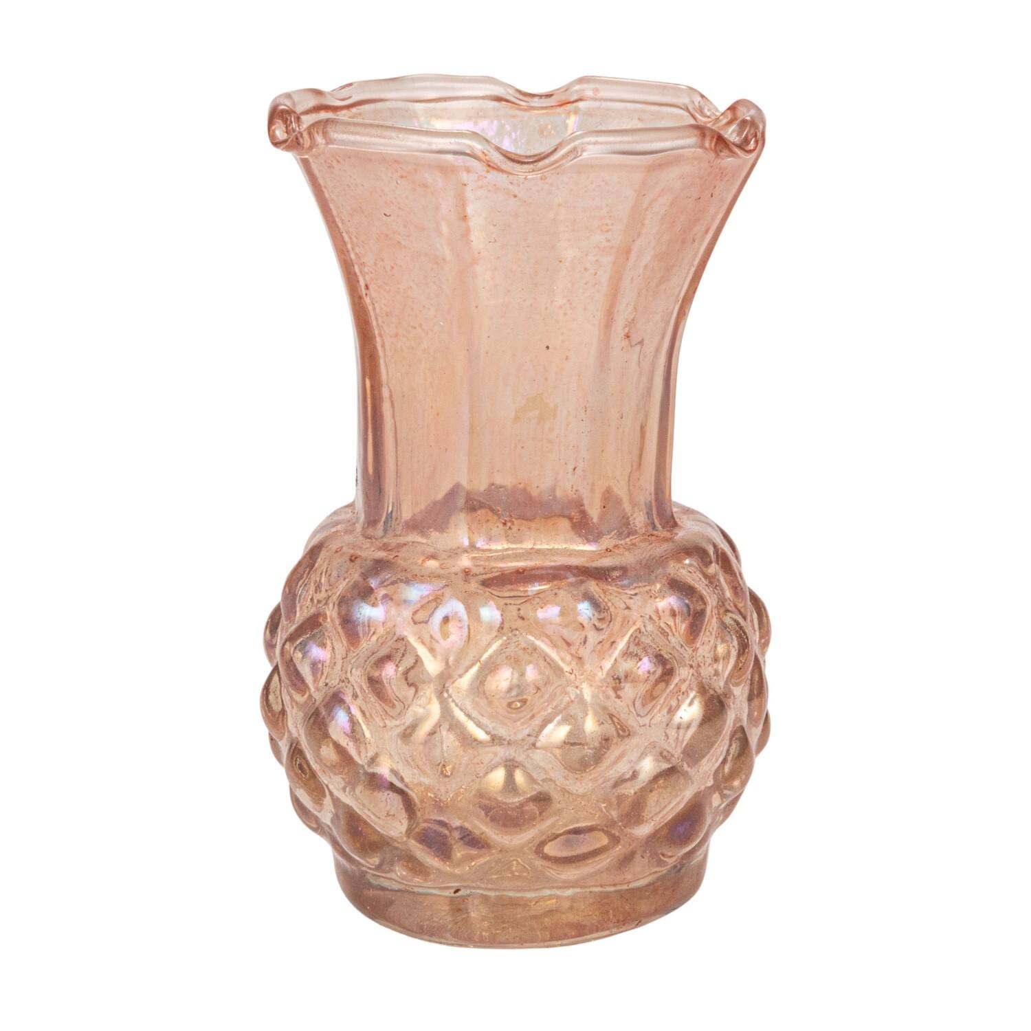 Hello Honey&#xAE; Multicolor Debossed Reclaimed Glass Vase Set