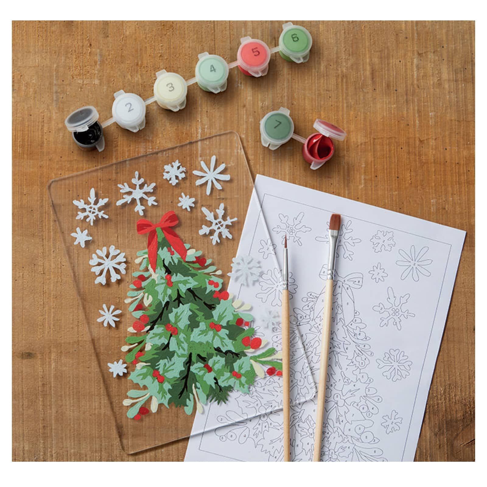 Christmas Tree Paint-by-Number Acrylic Surface Kit by Artist&#x27;s Loft&#xAE;