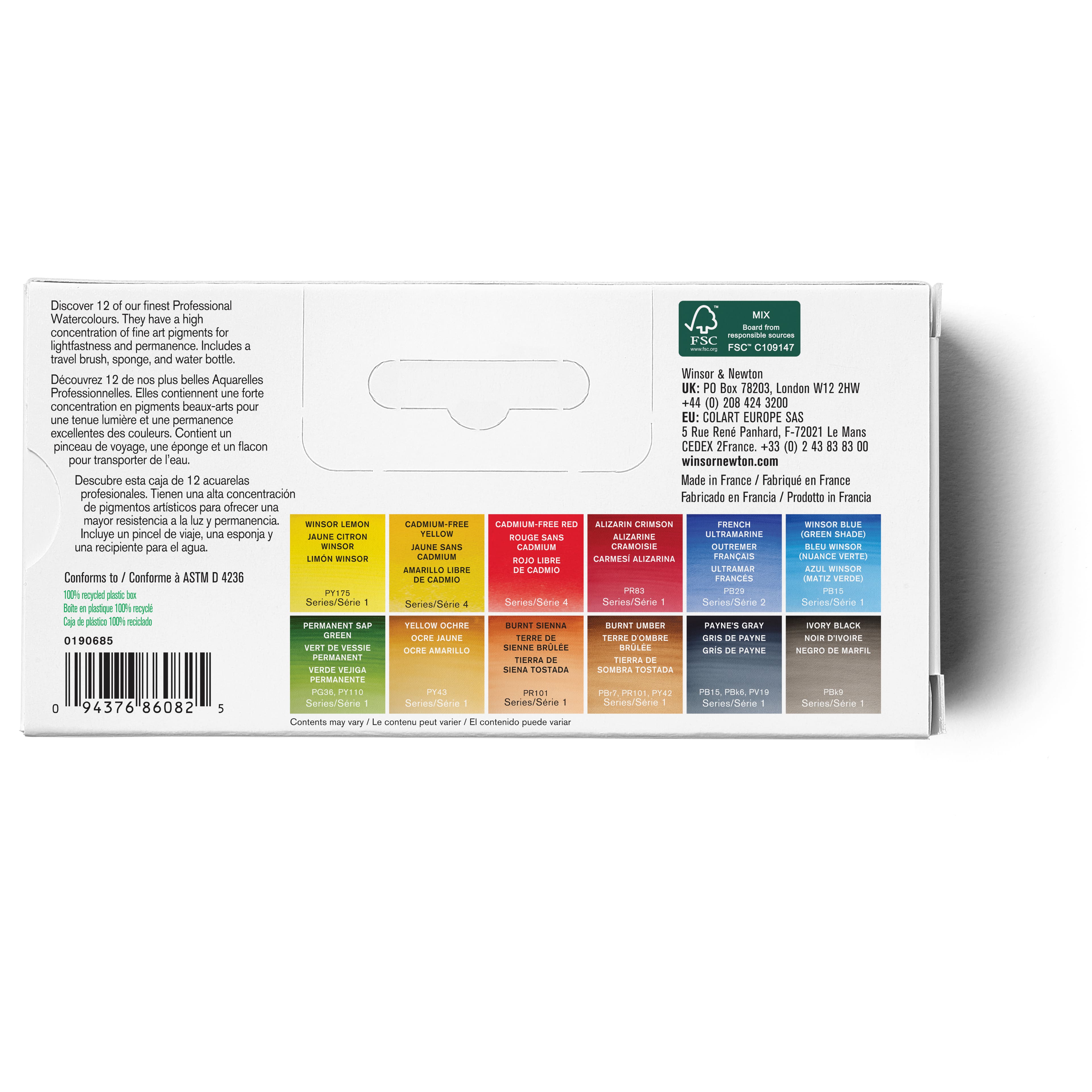 Winsor &#x26; Newton&#x2122; Professional Watercolour&#x2122; 12 Color Field Pocket Set