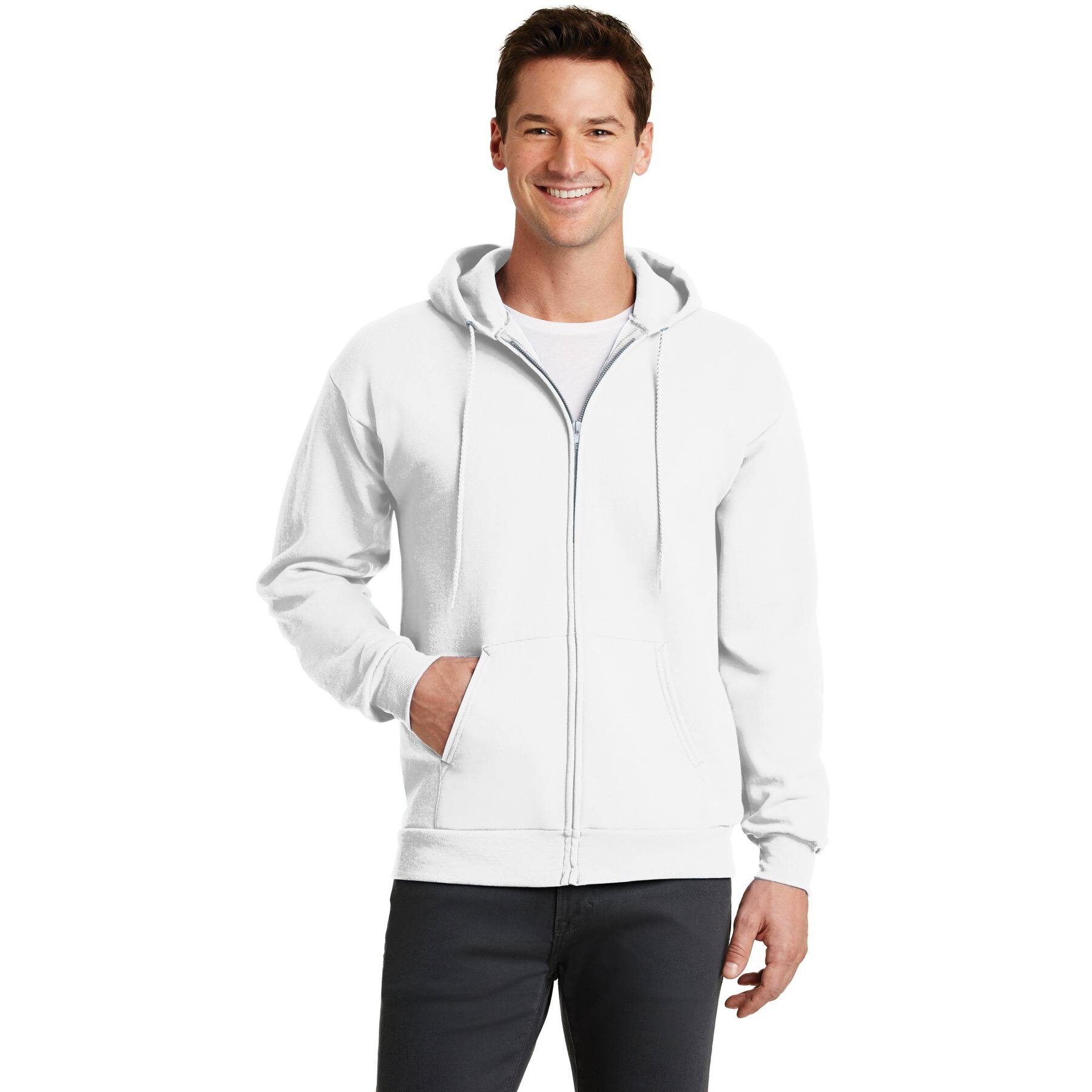 Port & Company® Neutrals Core Fleece Full-Zip Hooded Sweatshirt