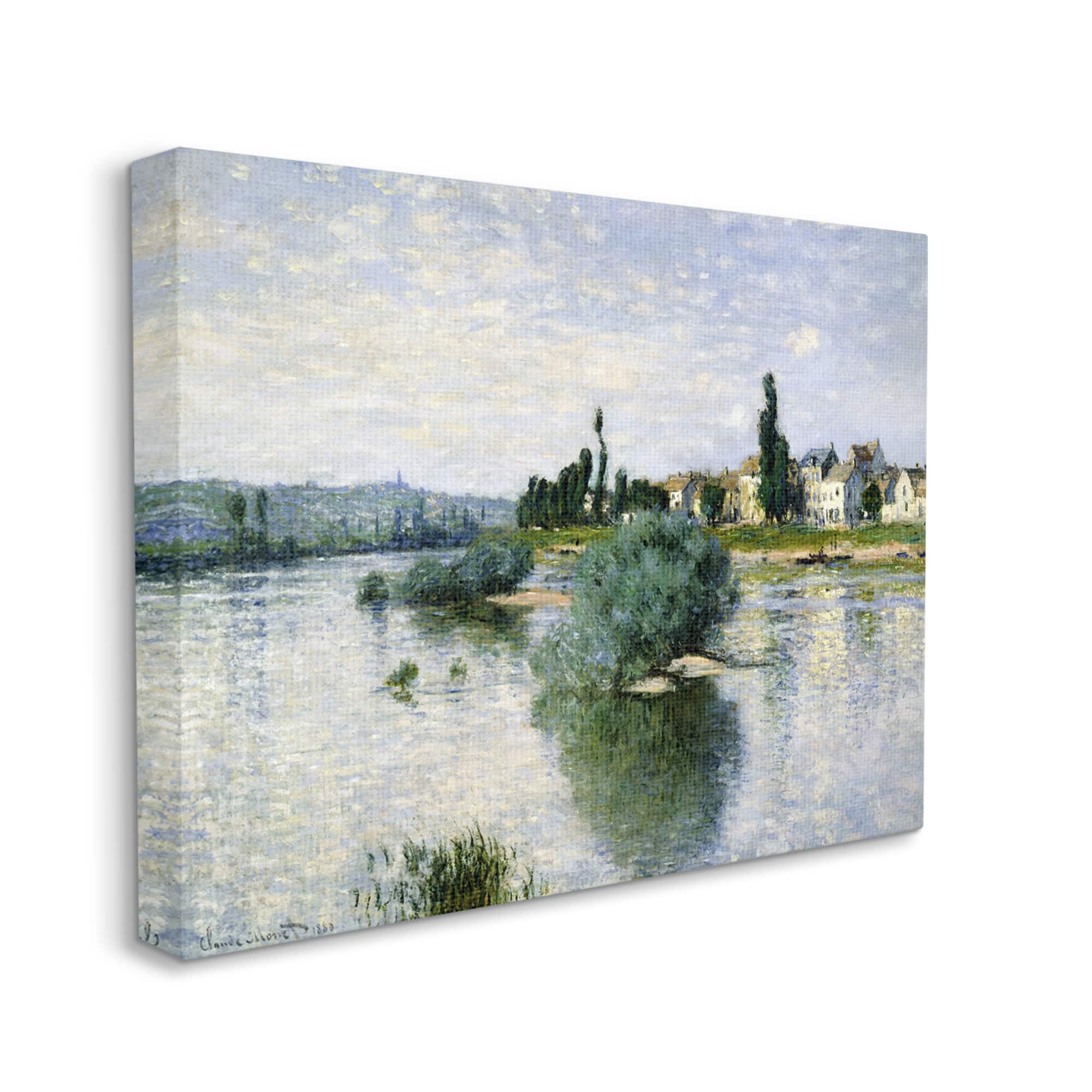 Stupell Industries Monet Classic Countryside Homes Lake Landscape Canvas Wall Art