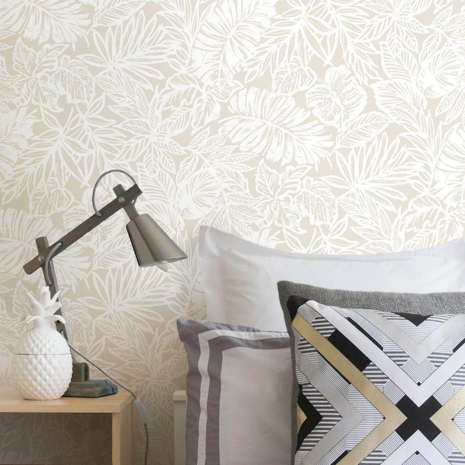RoomMates Batik Tropical Leaf Peel &#x26; Stick Wallpaper