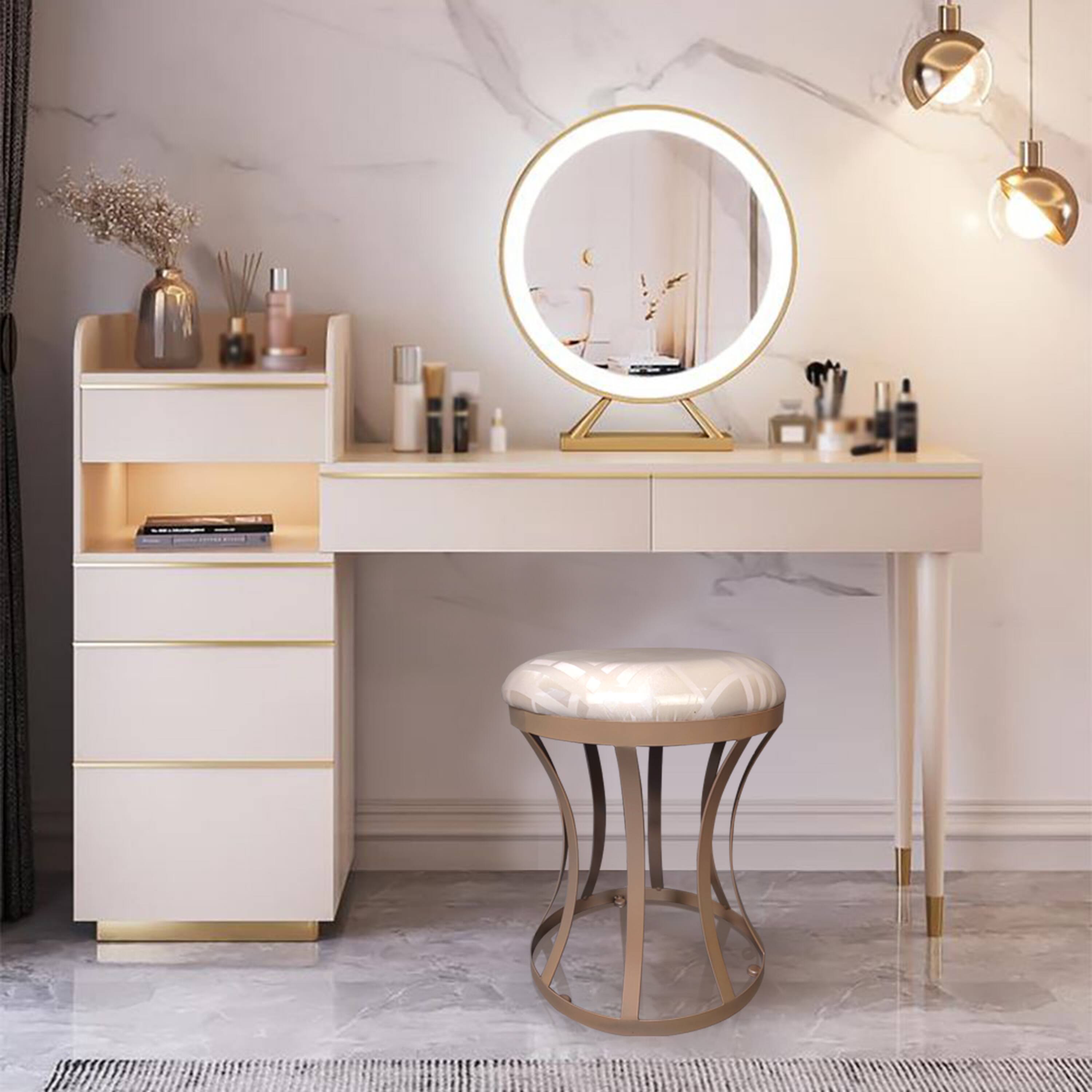 SunnyPoint 17.5&#x22; Champagne Gold Stool