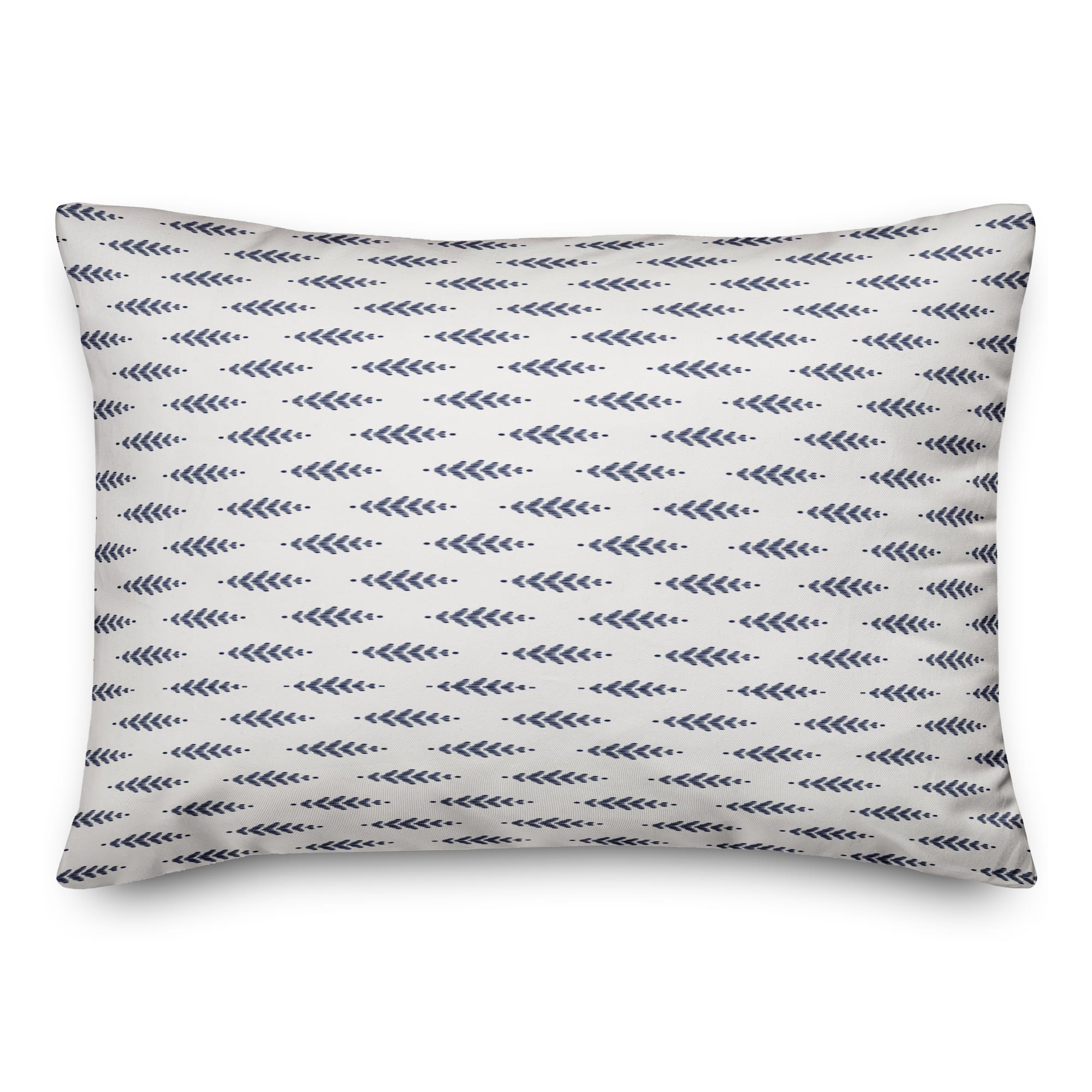 Indigo Leaf Pattern 14" x 20" Indoor / Outdoor Pillow