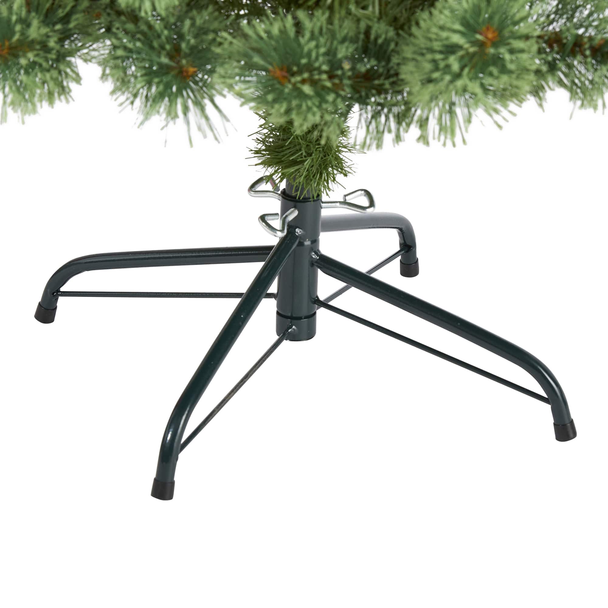 5ft. Pre-Lit White Mountain Pine &#x26; Pinecones Artificial Christmas Tree with Clear LED Lights