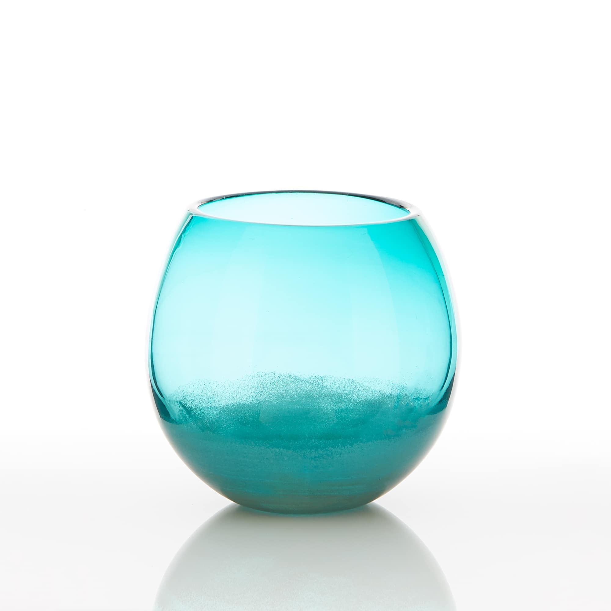 7.5" Large Aqua Fish Bowl Vase